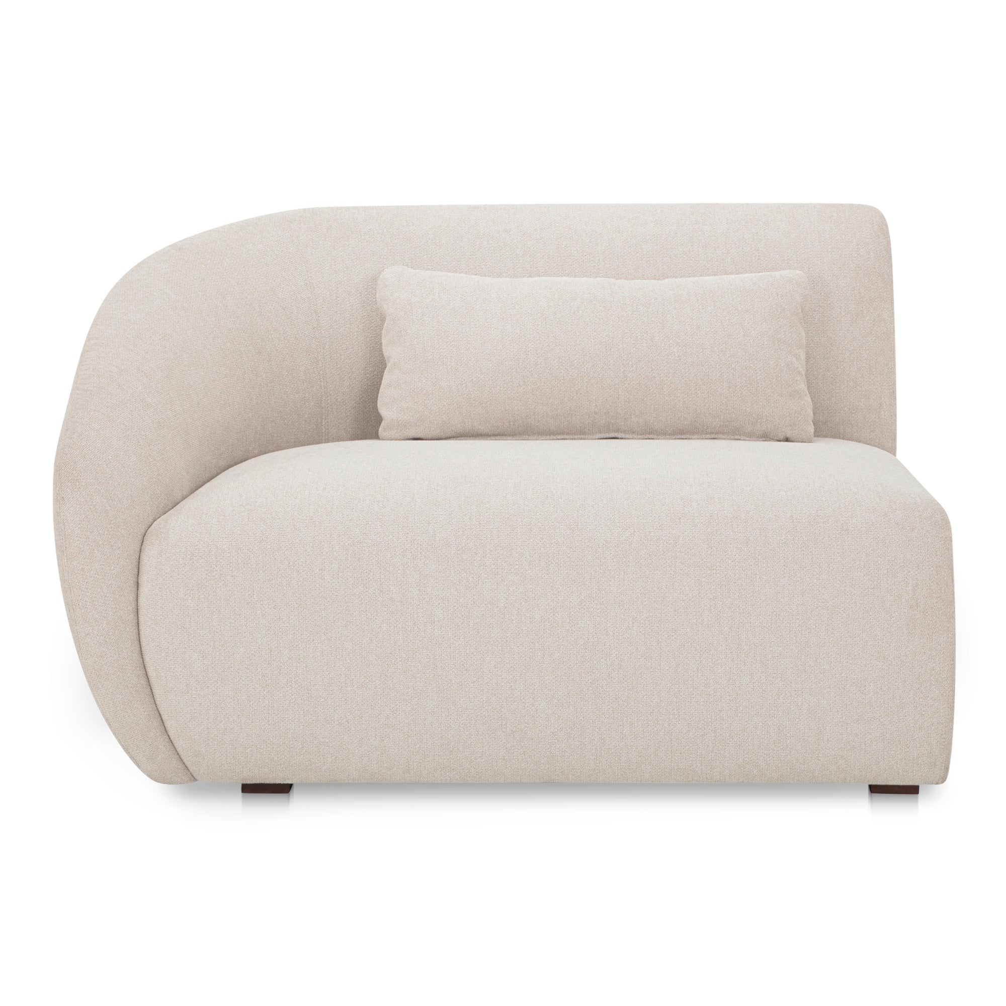 Amelia Left Arm Facing Chair Warm White - Moes Home