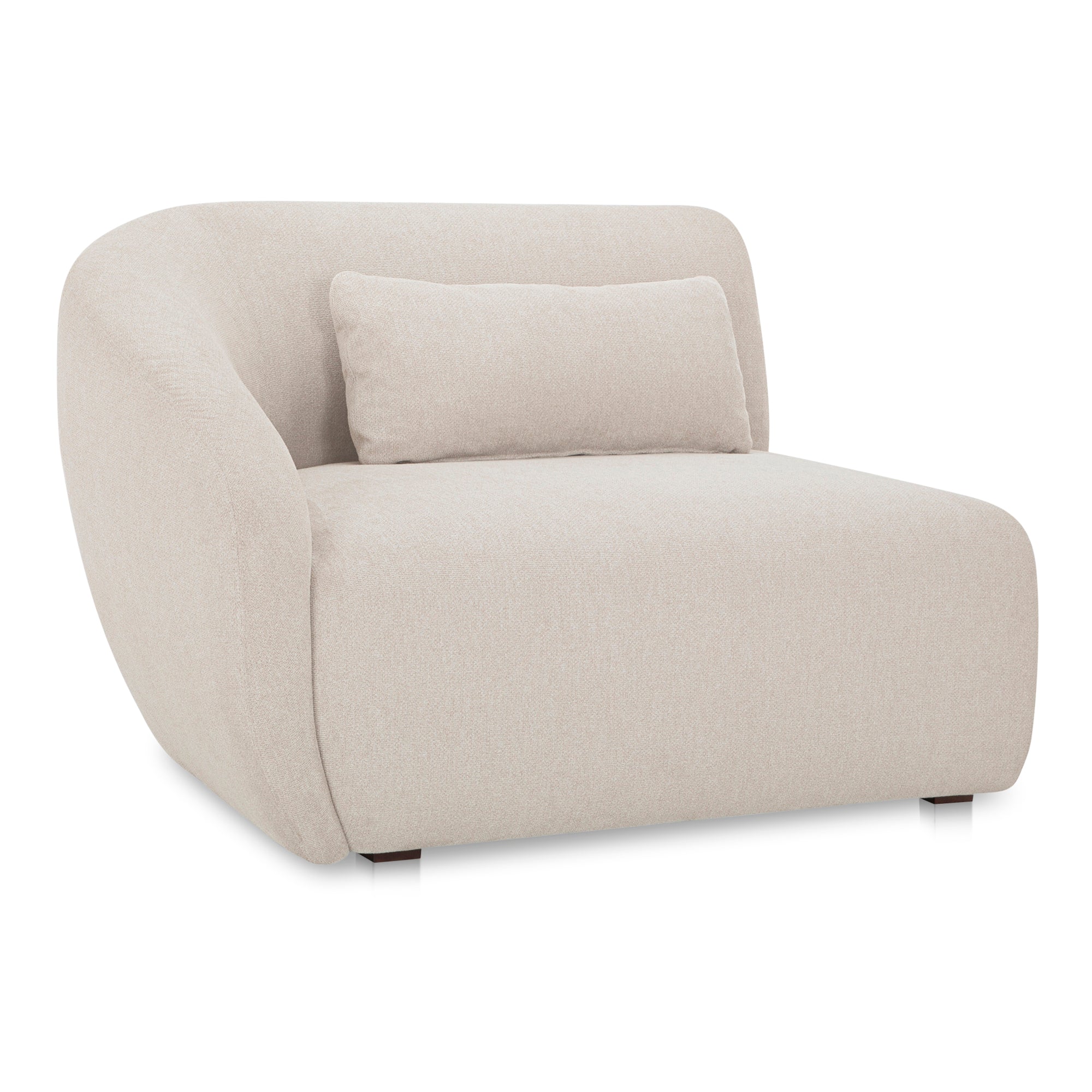 Amelia Left Arm Facing Chair Warm White - Moes Home
