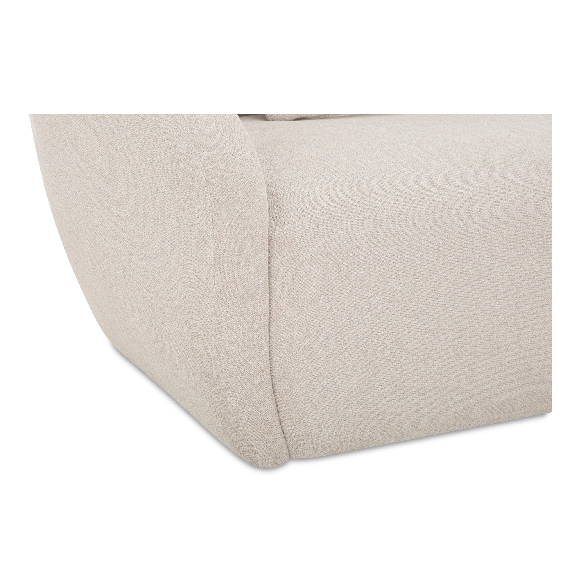 Amelia Left Arm Facing Chair Warm White - Moes Home