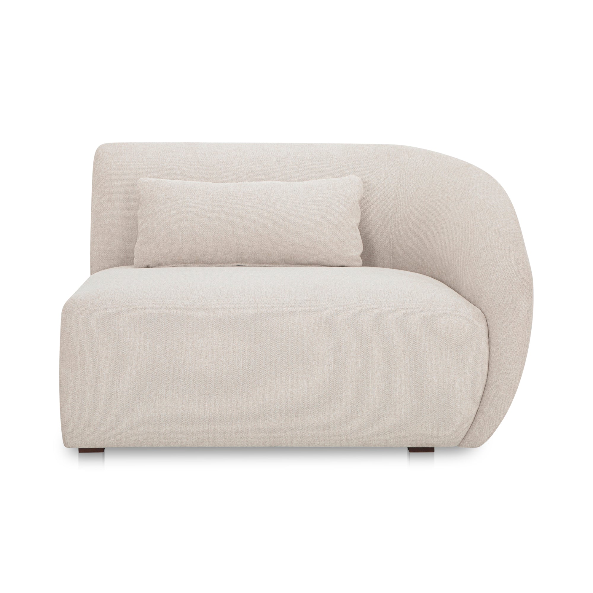Amelia Right Arm Facing Chair Warm White - Moes Home