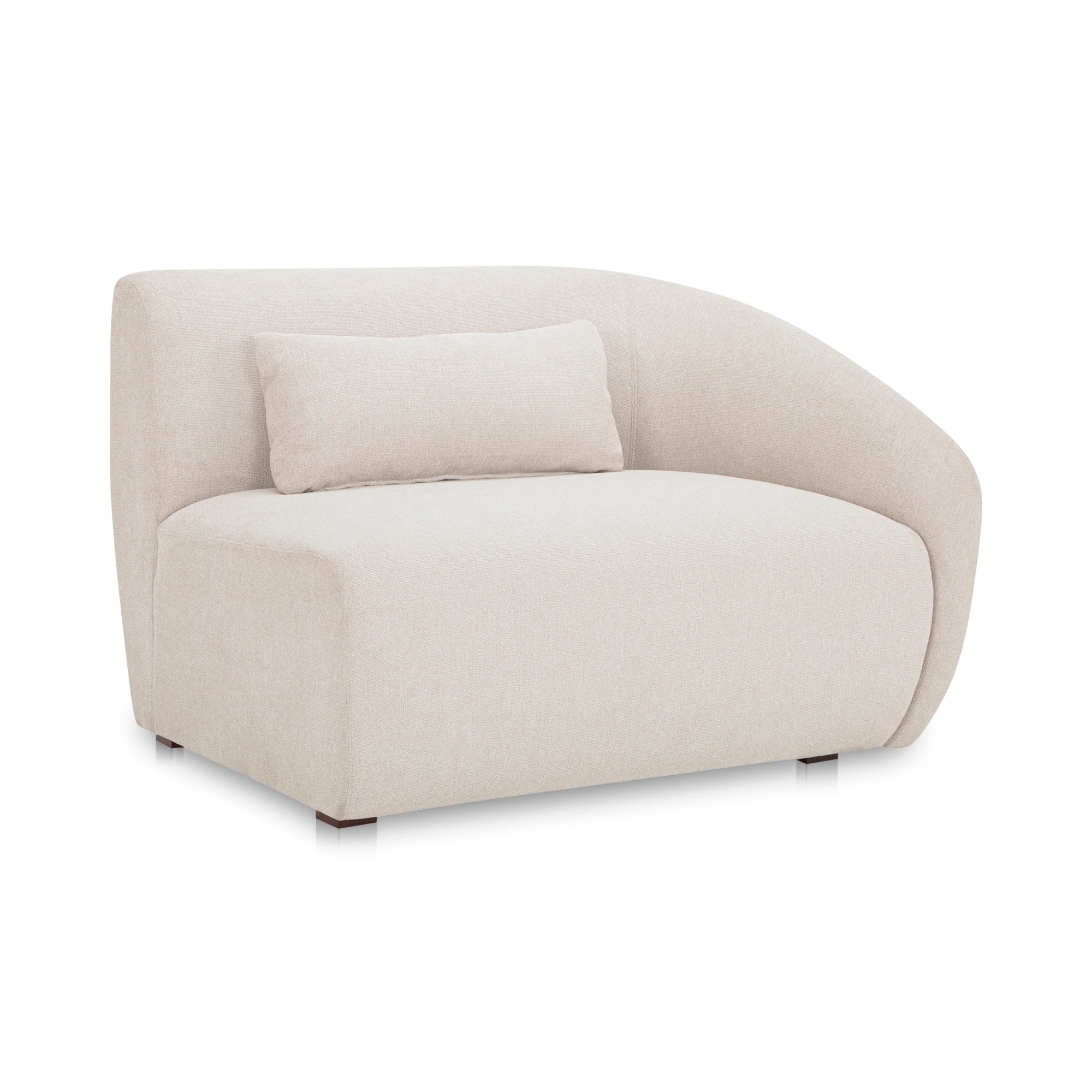 Amelia Right Arm Facing Chair Warm White - Moes Home