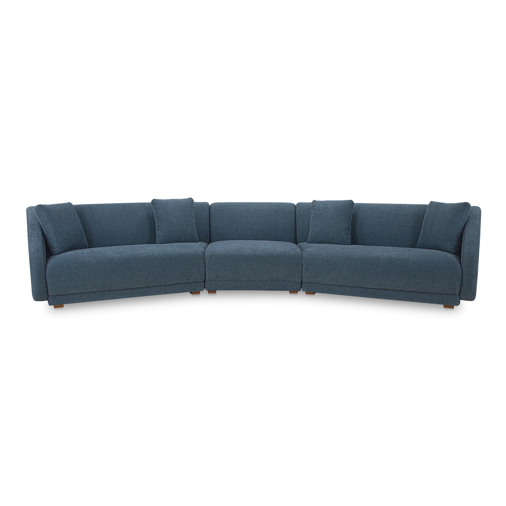 Fraser 3 Piece Modular Sectional with Slipper Deep Blue