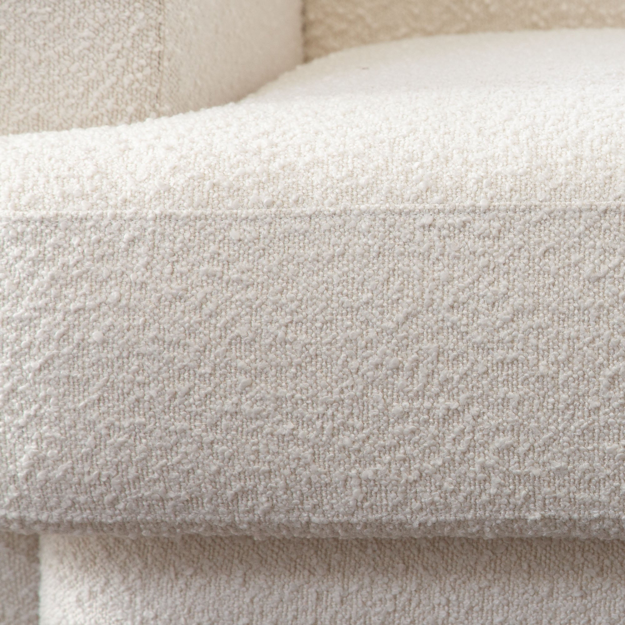 Form Chair in Ivory Boucle Fabric by Diamond Sofa