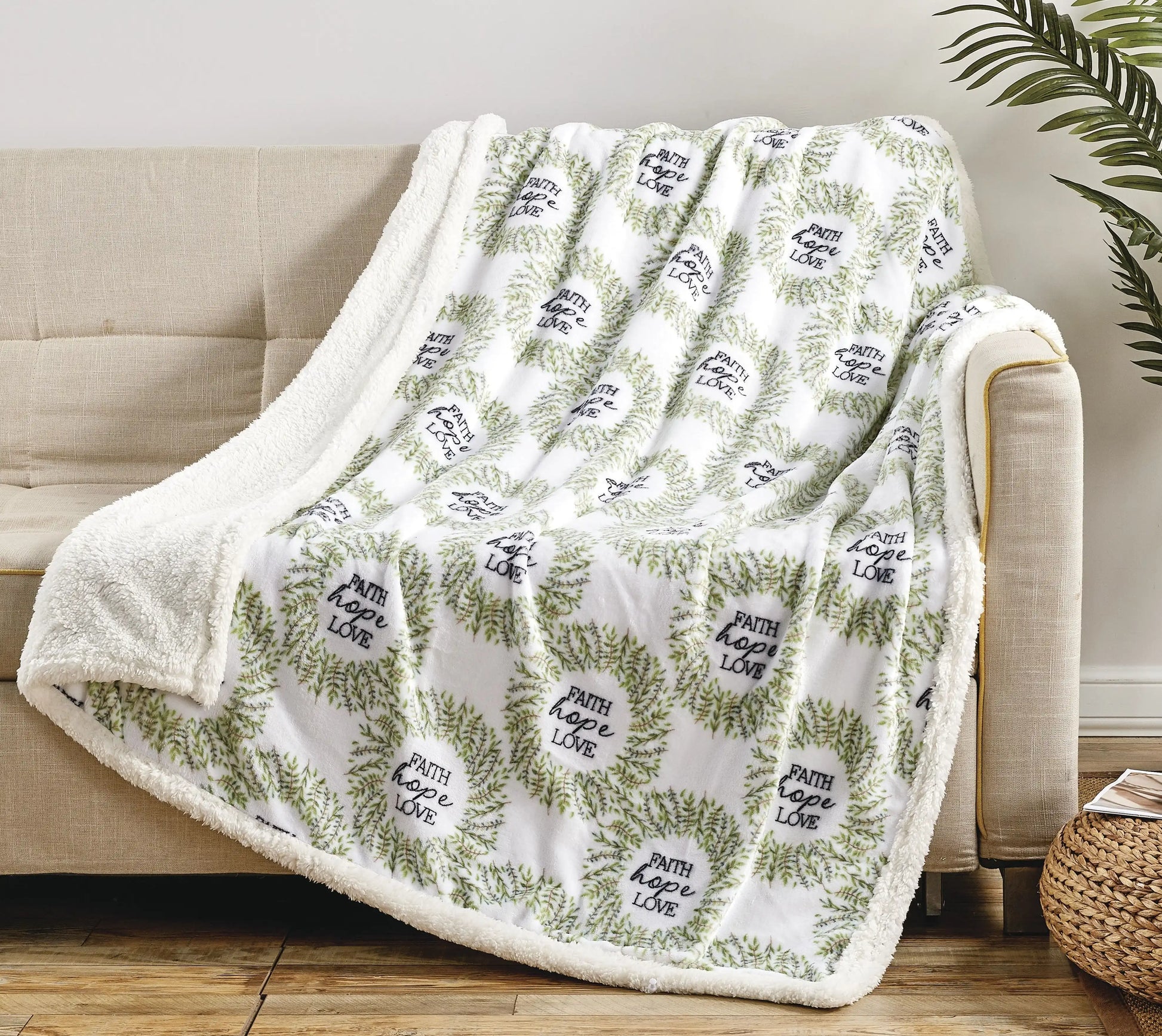 Faith, Hope, Love Home Décor Oversized Luxe Plush Throw Blanket - Best Buy Furniture