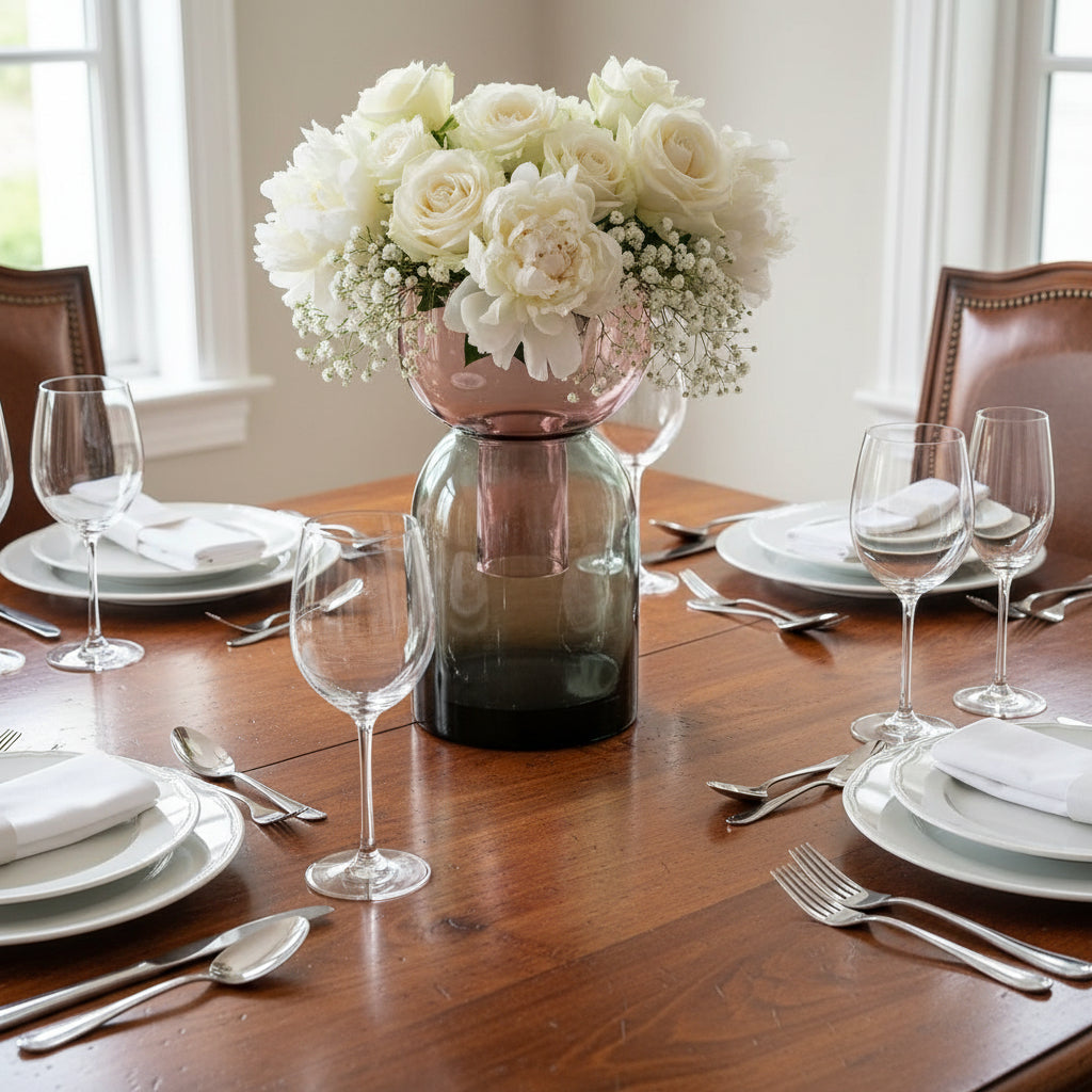 Flip Large Gray & Pink Vase