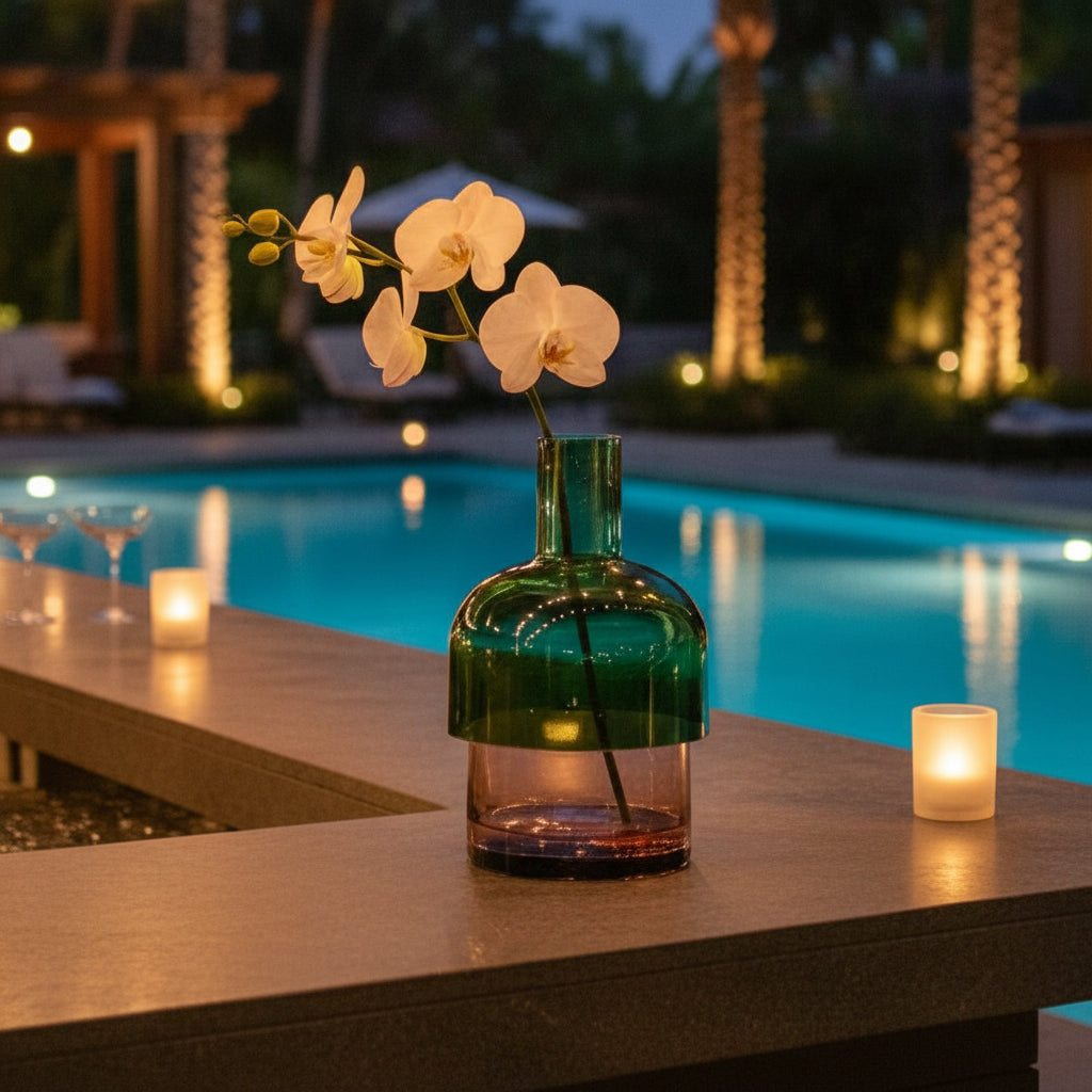 Flip Medium Pink and Green Vase