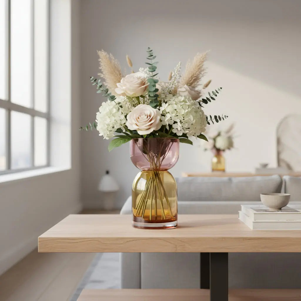 Flip Medium Pink & Yellow Vase