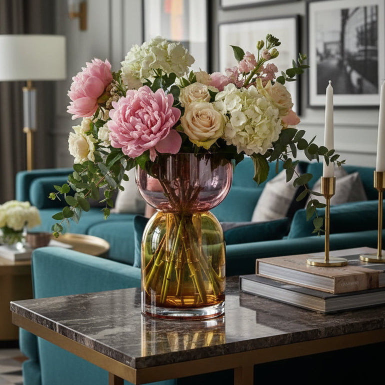 Flip Medium Pink & Yellow Vase