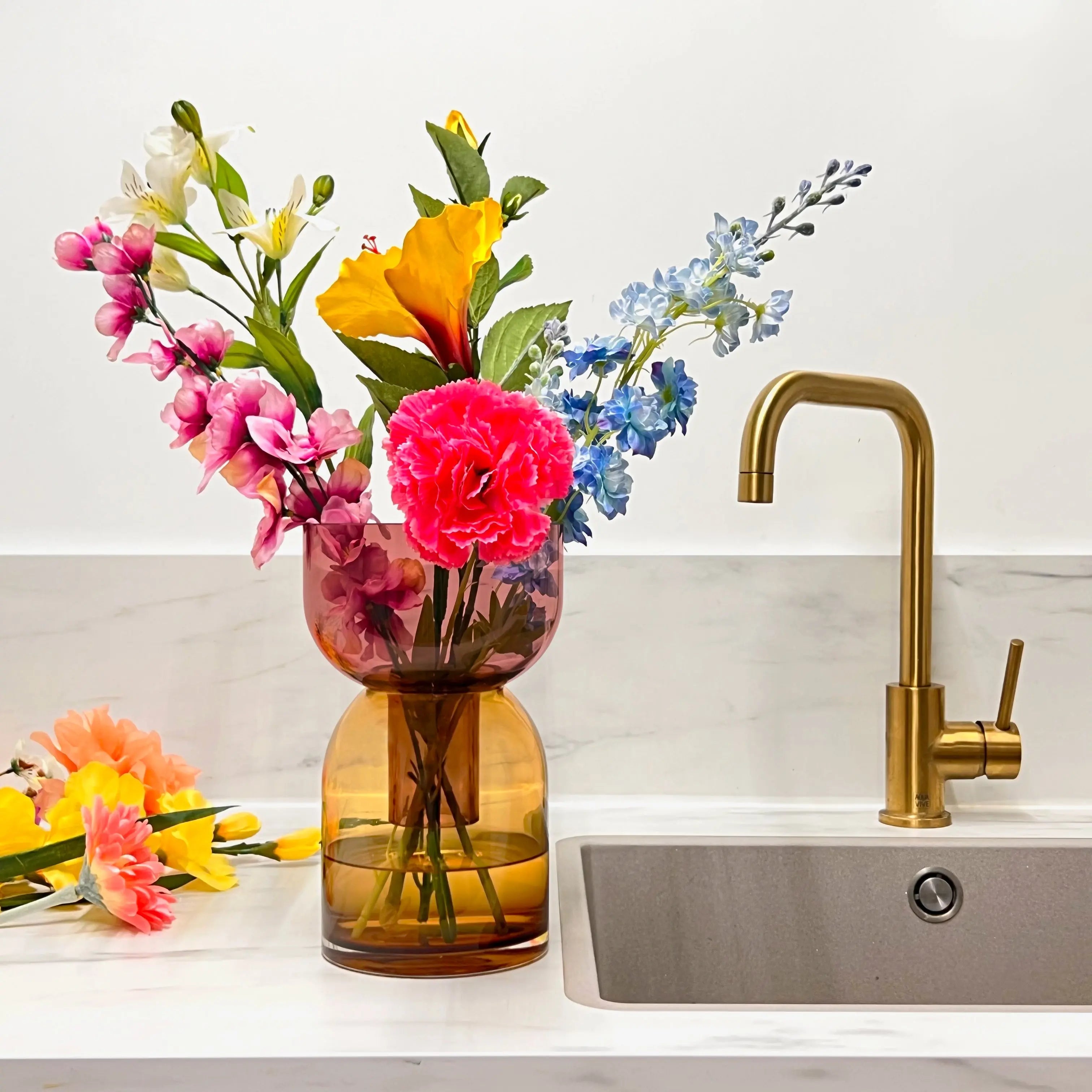 Flip Medium Pink & Yellow Vase