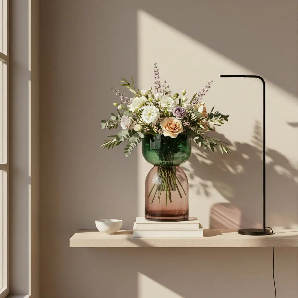 Flip Medium Pink and Green Vase