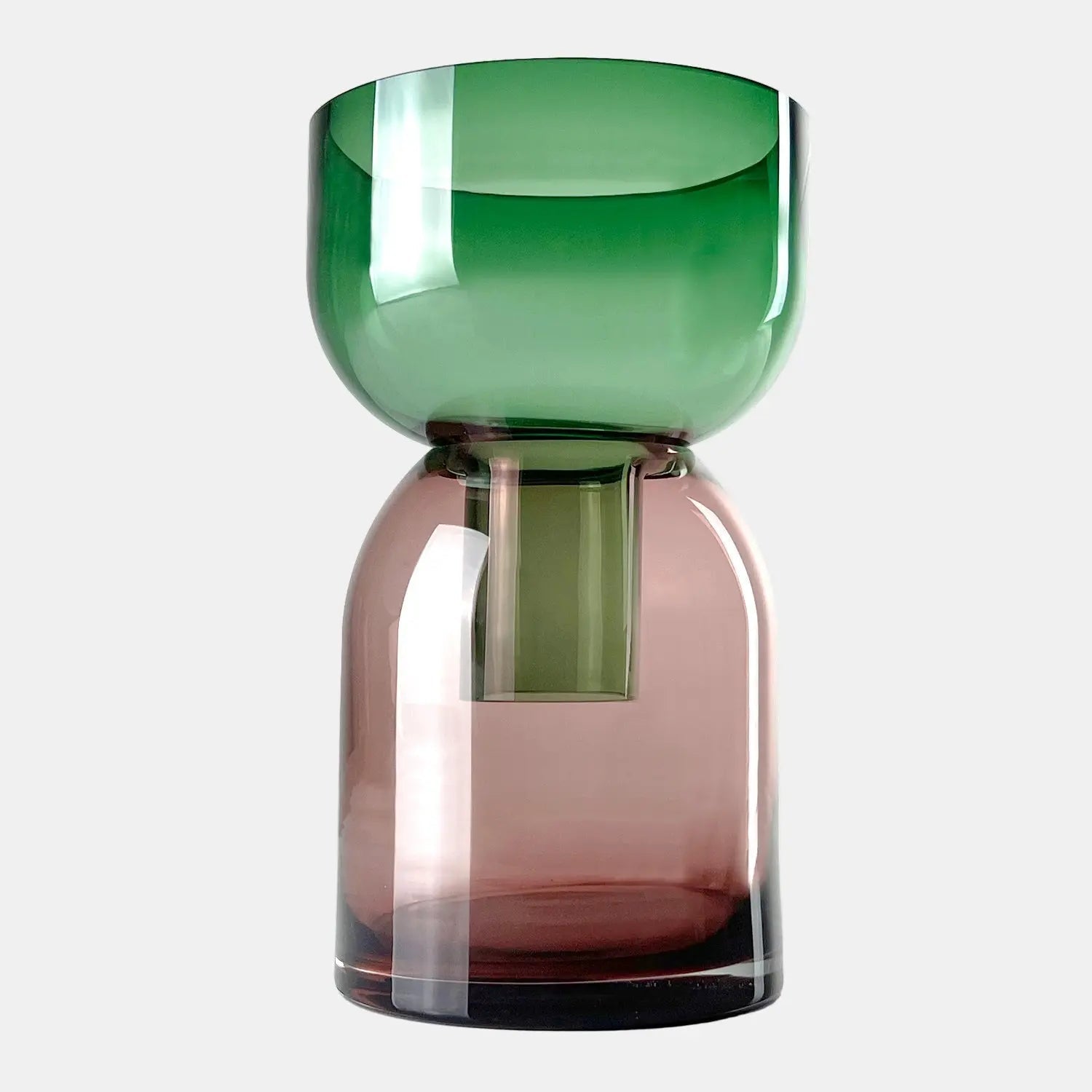 Flip Medium Pink and Green Vase