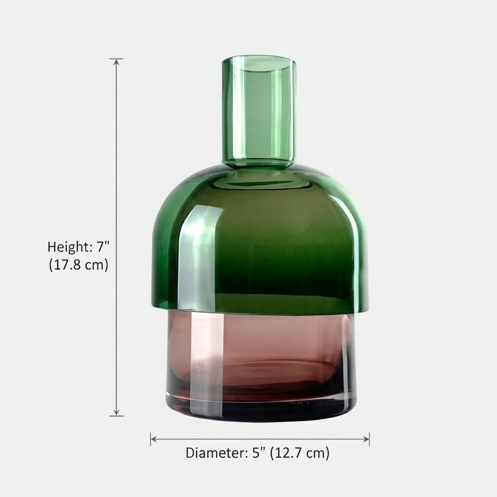 Flip Medium Pink and Green Vase