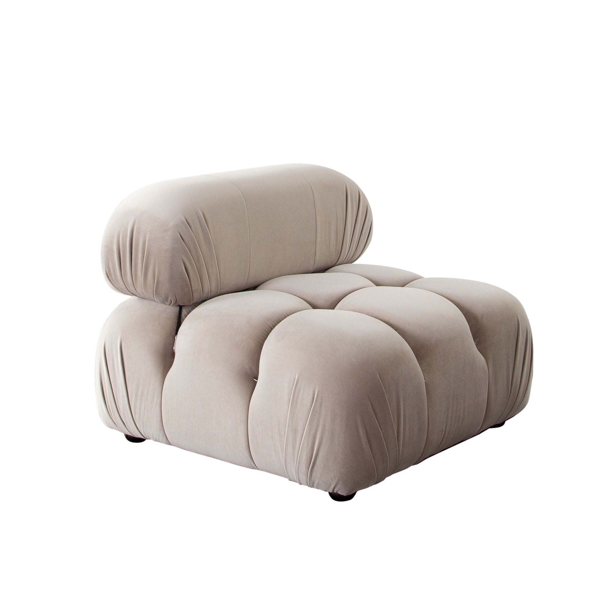 Paloma Armless Chair – Mink Tan Velvet