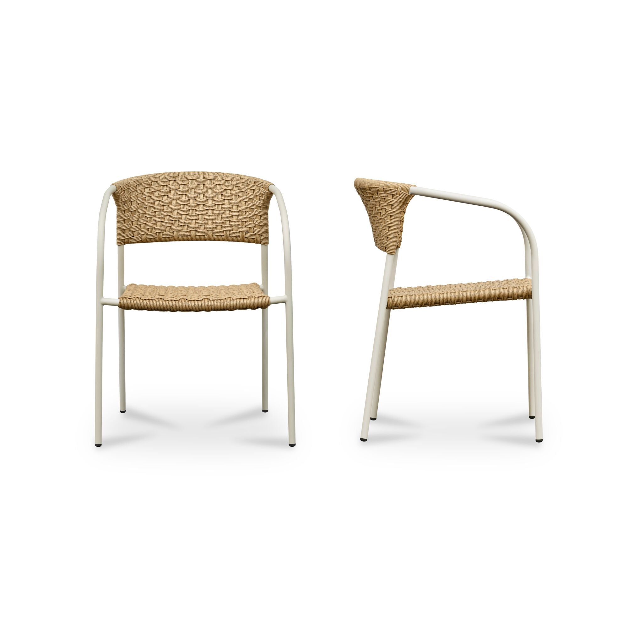 Zola Outdoor Dining Chair Natural-Set Of Two