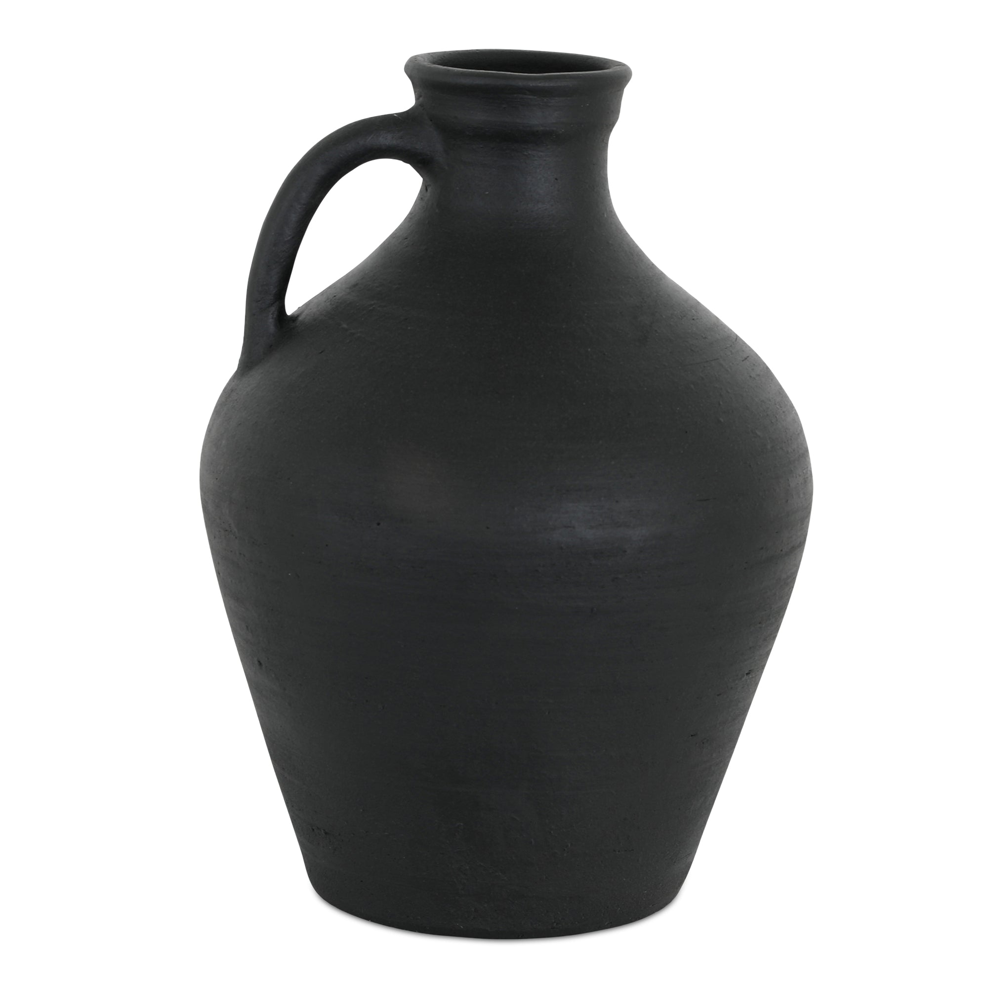 Lyra Vase Black Terracotta - Moes Home