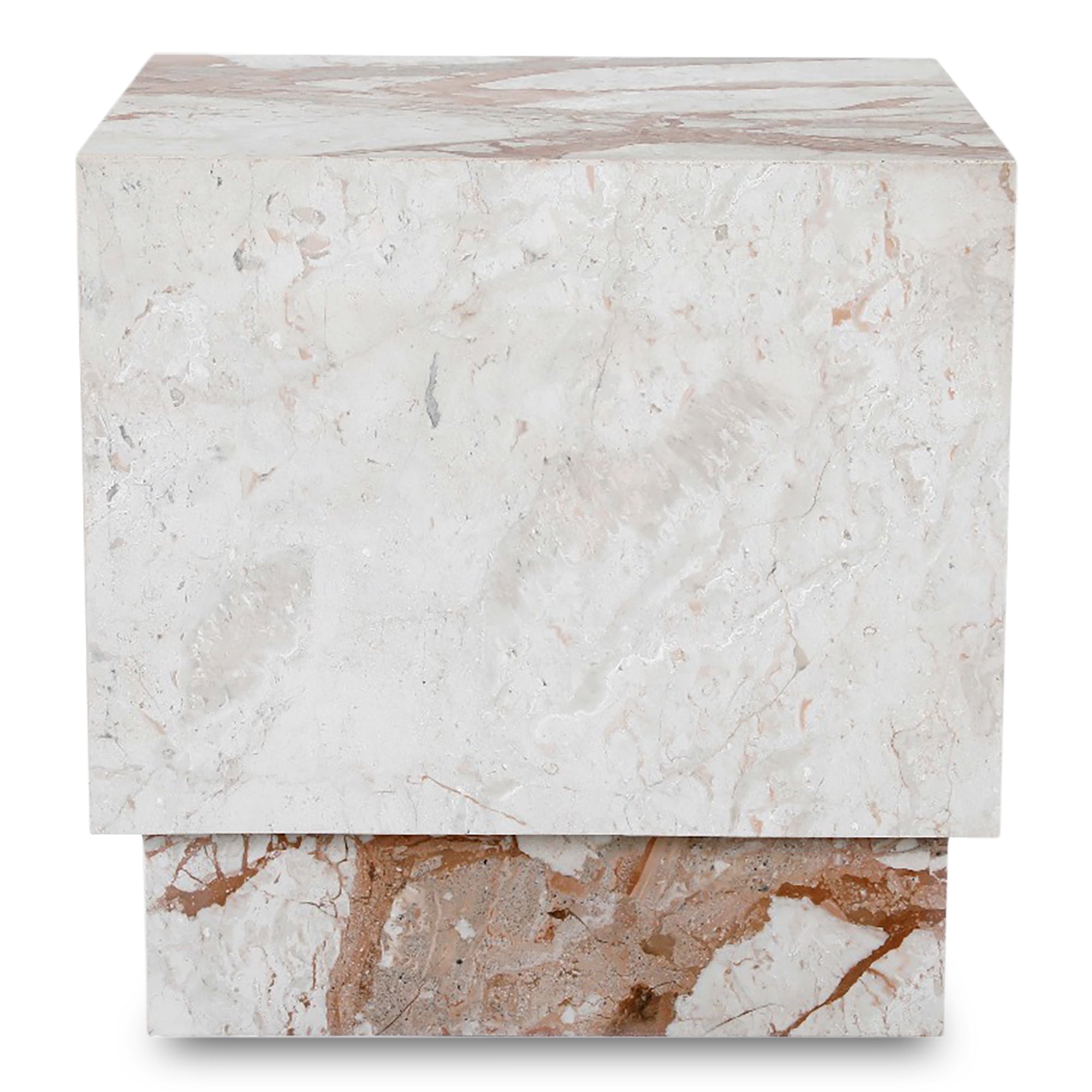 Layla Side Table Breccia Marble - Moes Home