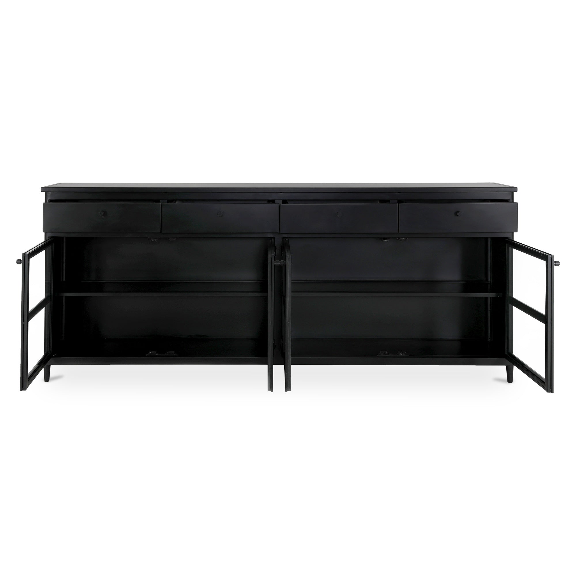 Henry Metal Sideboard Black - Moes Home