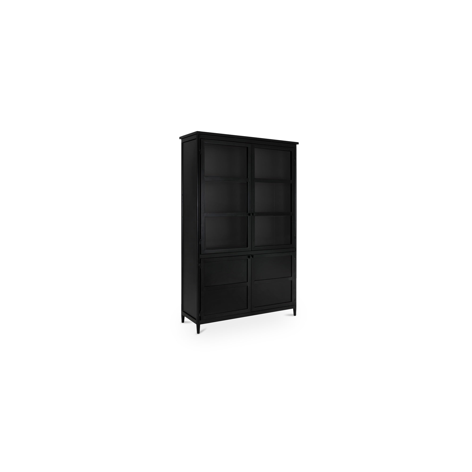 Henry Metal Tall Cabinet Black - Moes Home