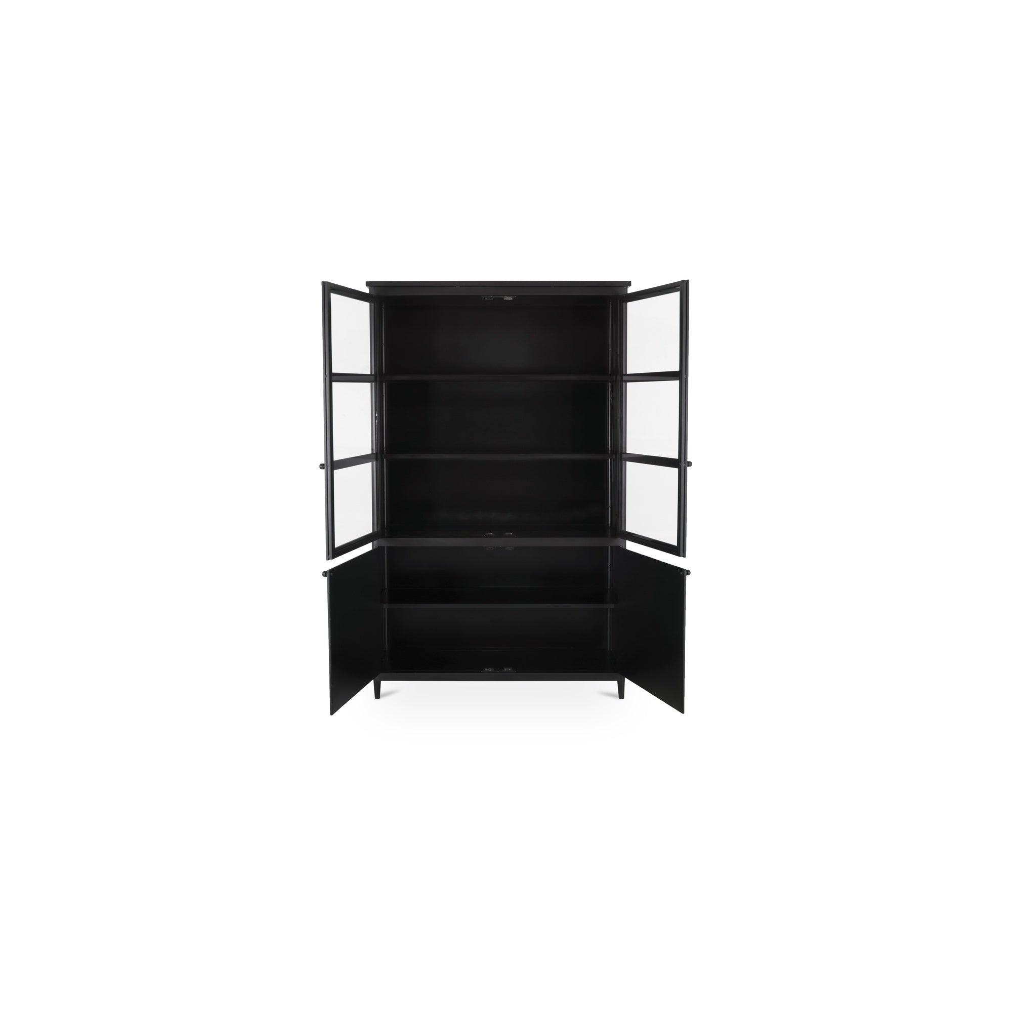 Henry Metal Tall Cabinet Black - Moes Home