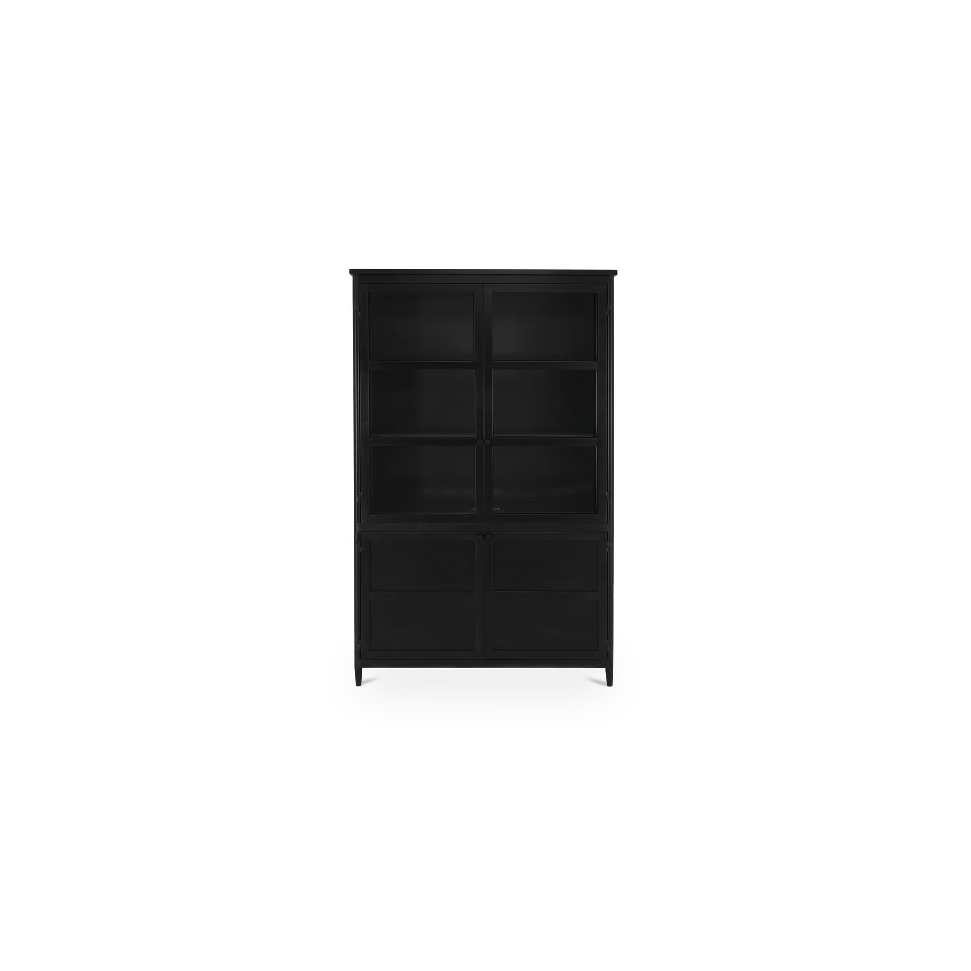 Henry Metal Tall Cabinet Black - Moes Home