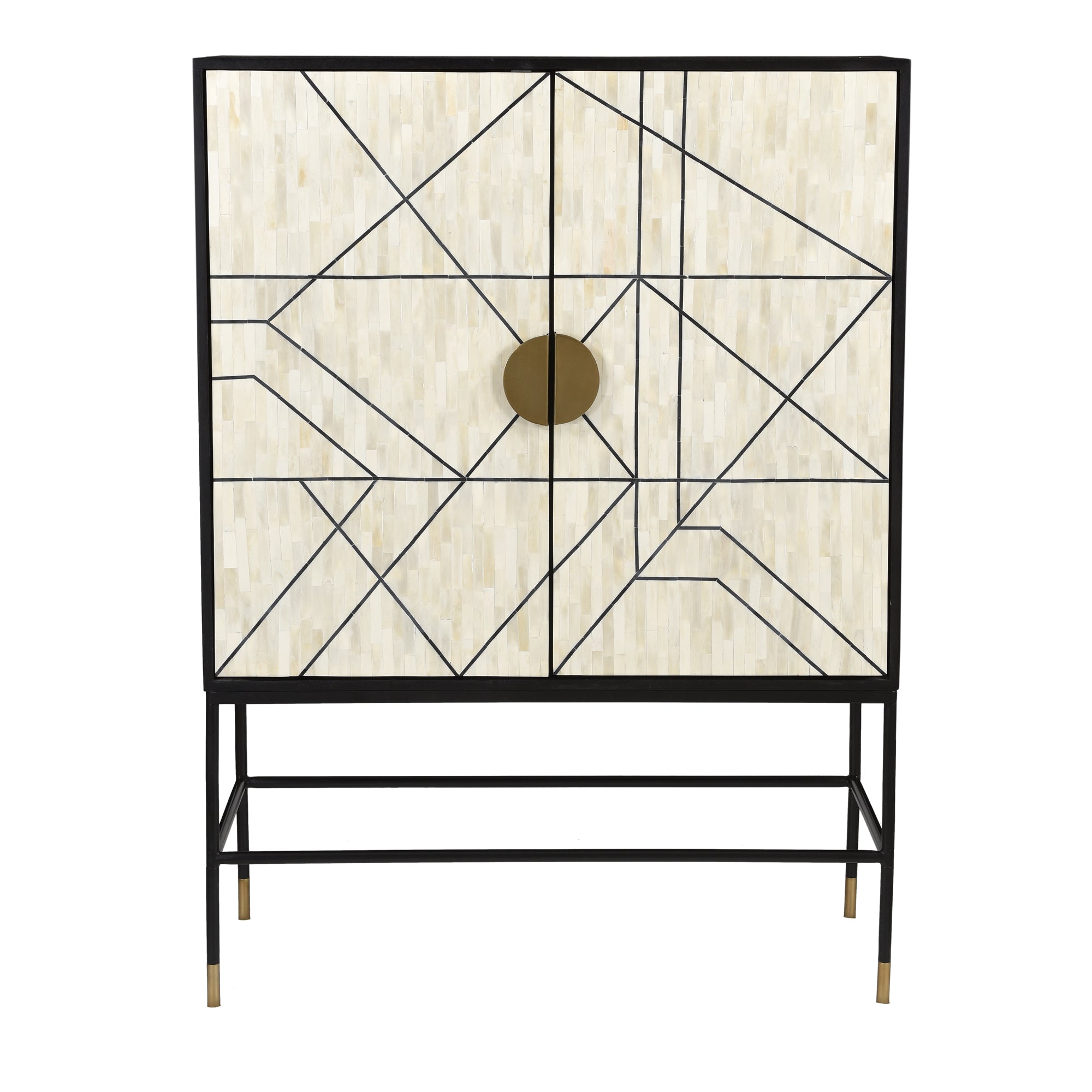 Shaws Cabinet Cream and Black - Moes Home