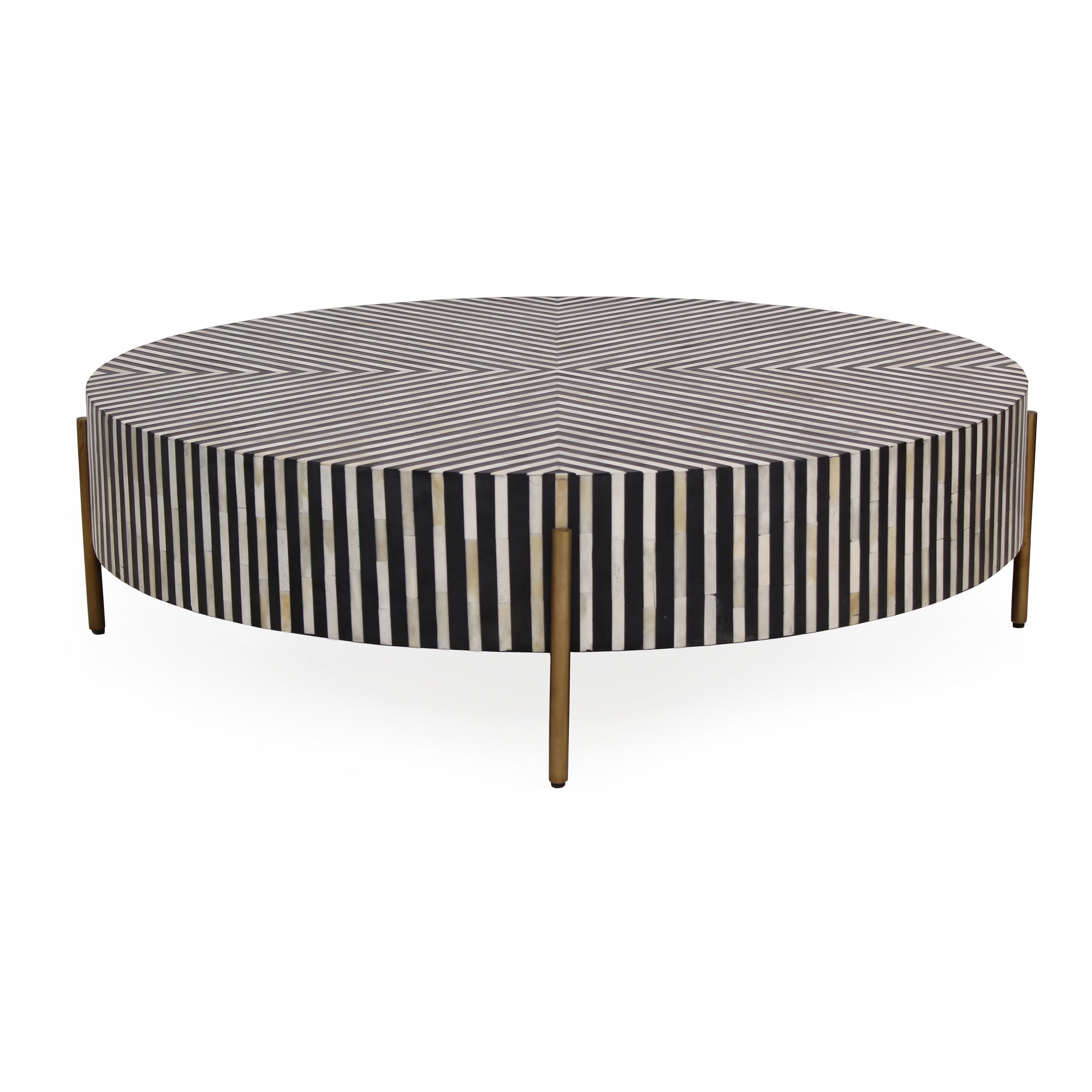 Chameau Medium Coffee Table Black and White - Moes Home