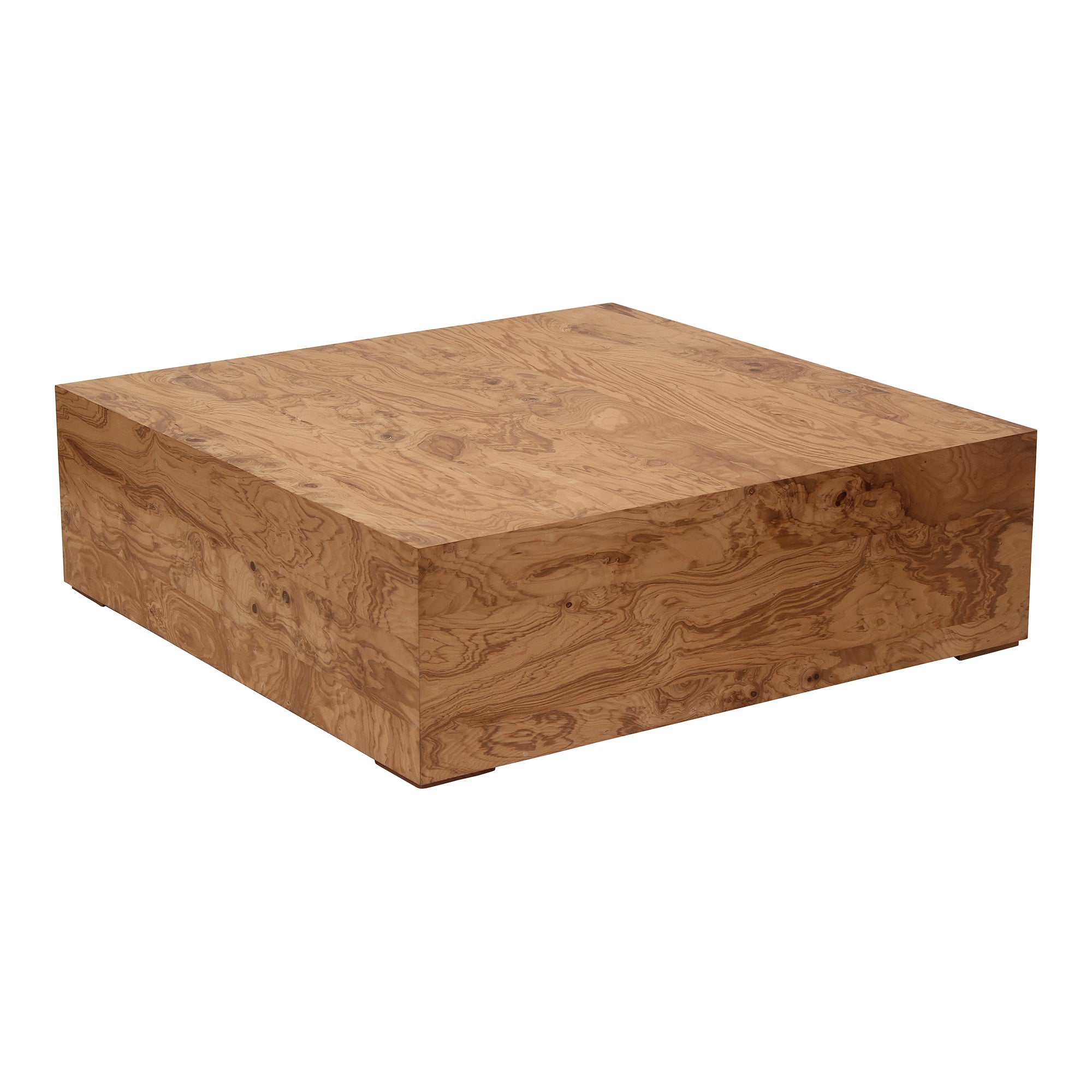 Nash Coffee Table Honey Brown Burl - Moes Home