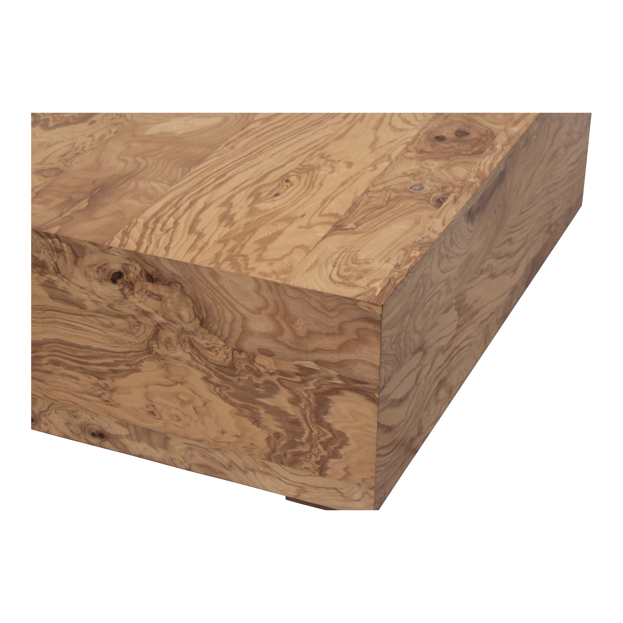 Nash Coffee Table Honey Brown Burl - Moes Home
