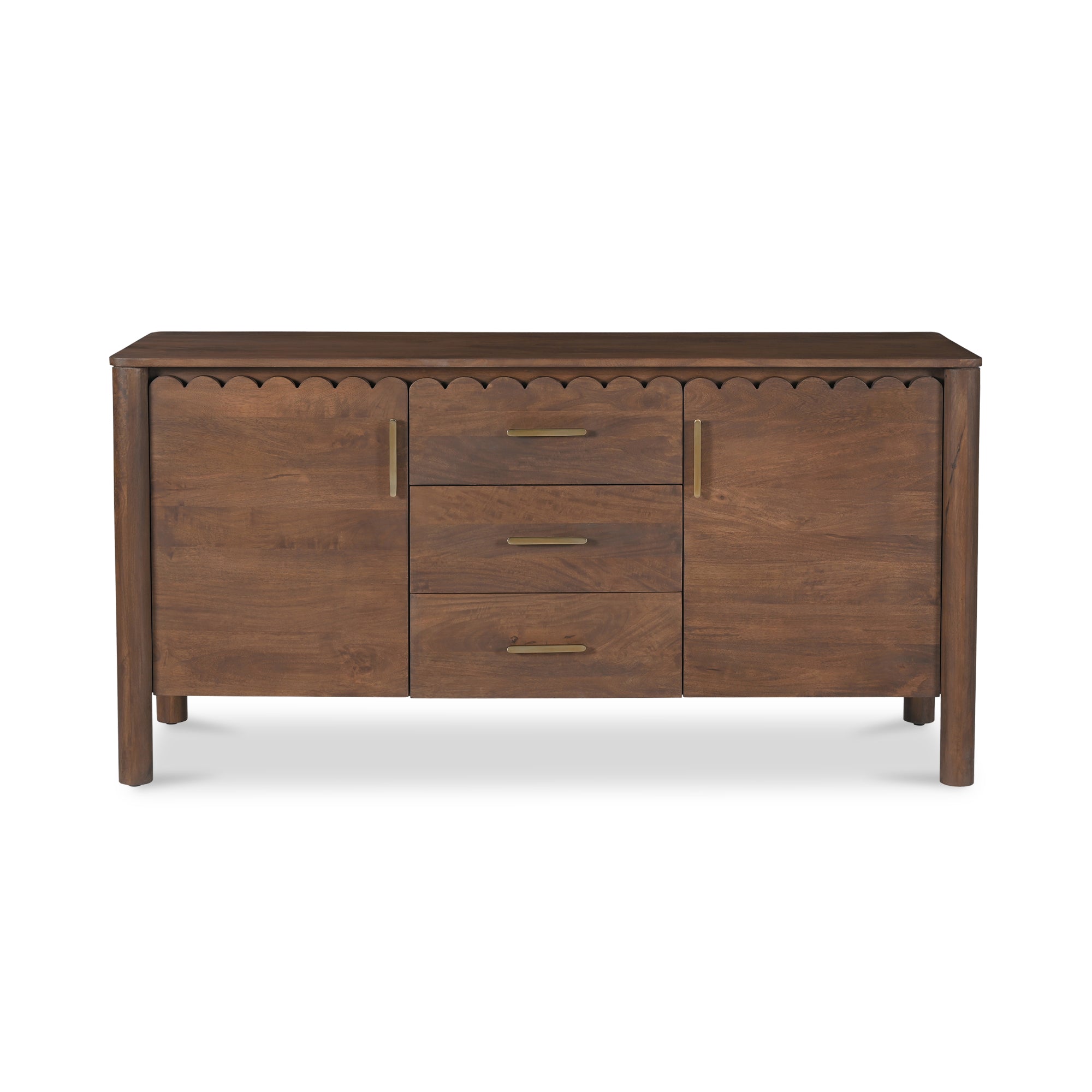 Wiley 3 Drawer Sideboard Vintage Brown - Moes Home