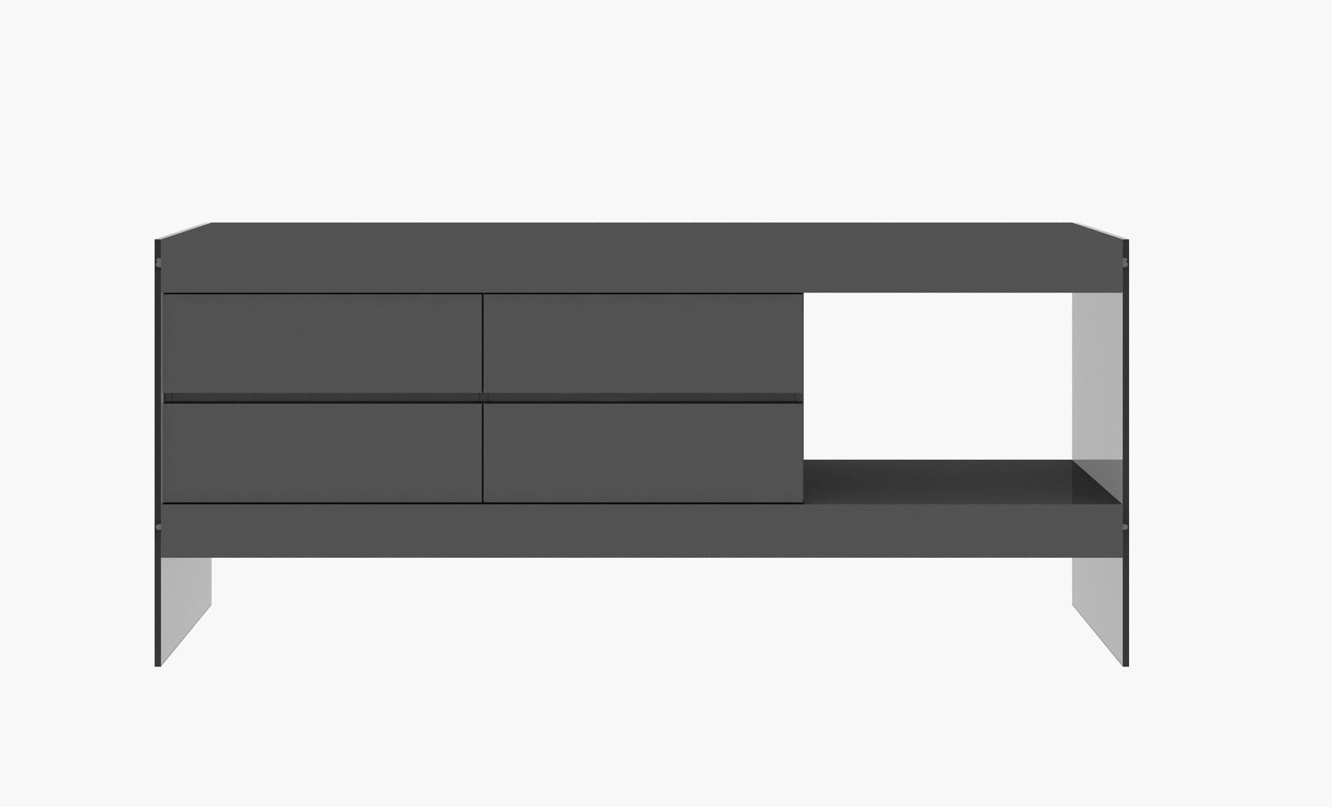 Grey Cloud Modern Buffet in High Gloss J&M