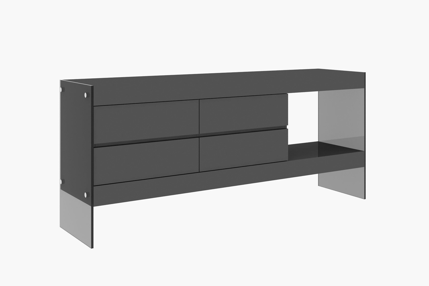 Grey Cloud Modern Buffet in High Gloss J&M