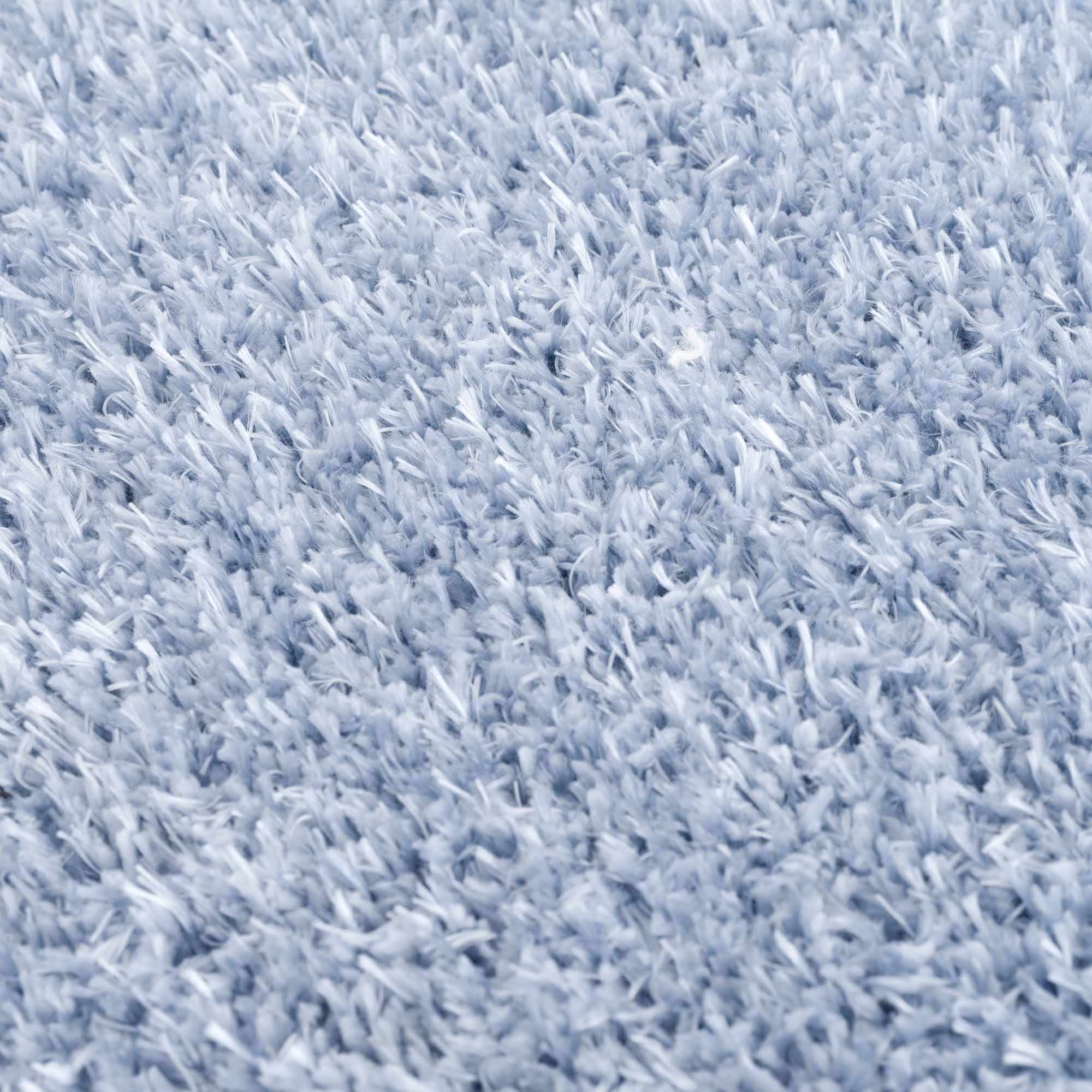 Faina Solid Aqua Shag Washable Area Rug - Clearance