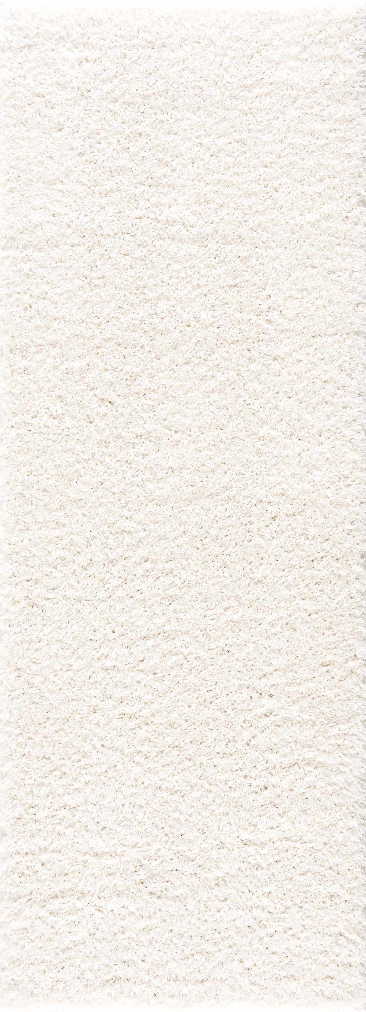 Faina Solid Cream Shag Washable Area Rug - Clearance