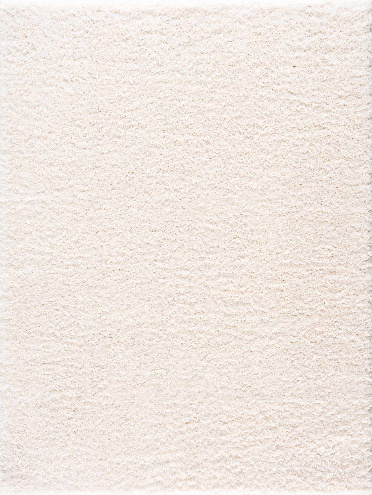 Faina Solid Cream Shag Washable Area Rug - Clearance