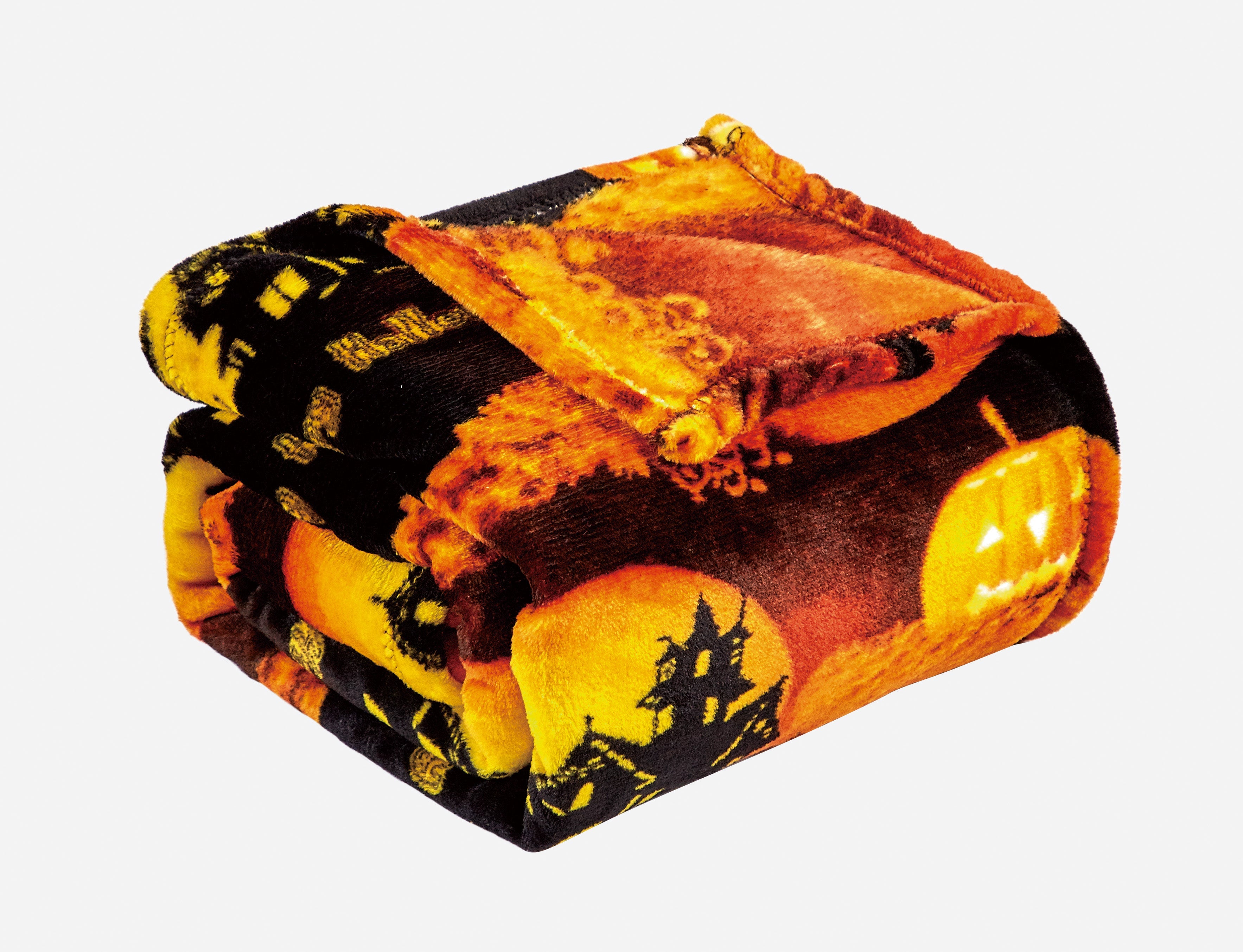 Happy Halloween Microplush Throw Blanket (50 X 60 Inch) - Pumpkins - Best Buy Furniture