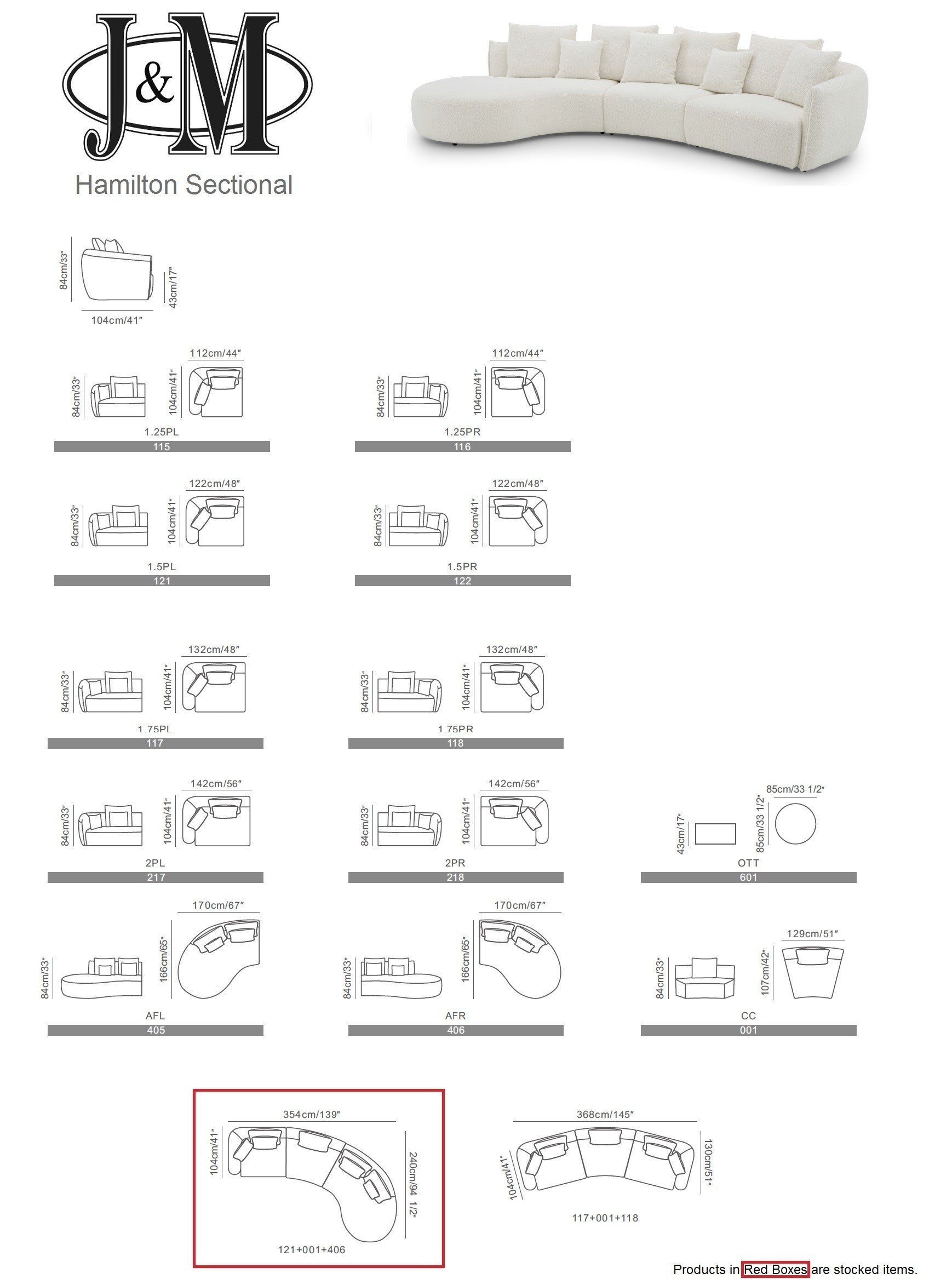 Hamilton Fabric Sectional J&M