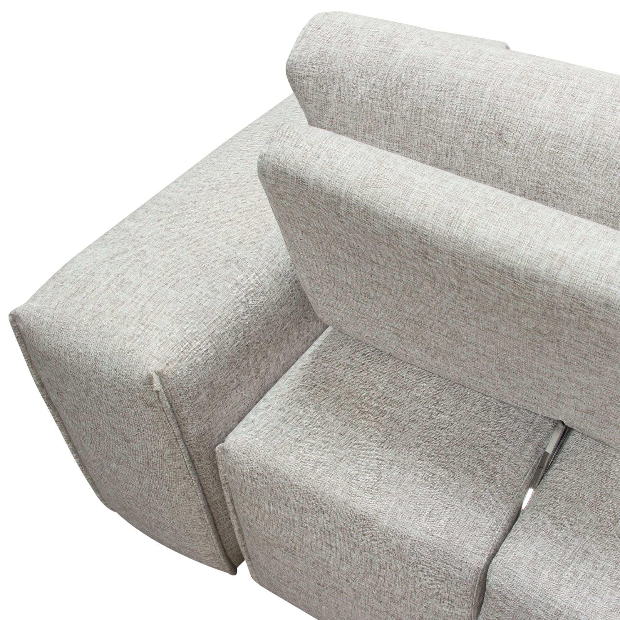 Jazz Modular Sectional – Barley Fabric with Adjustable Backrests