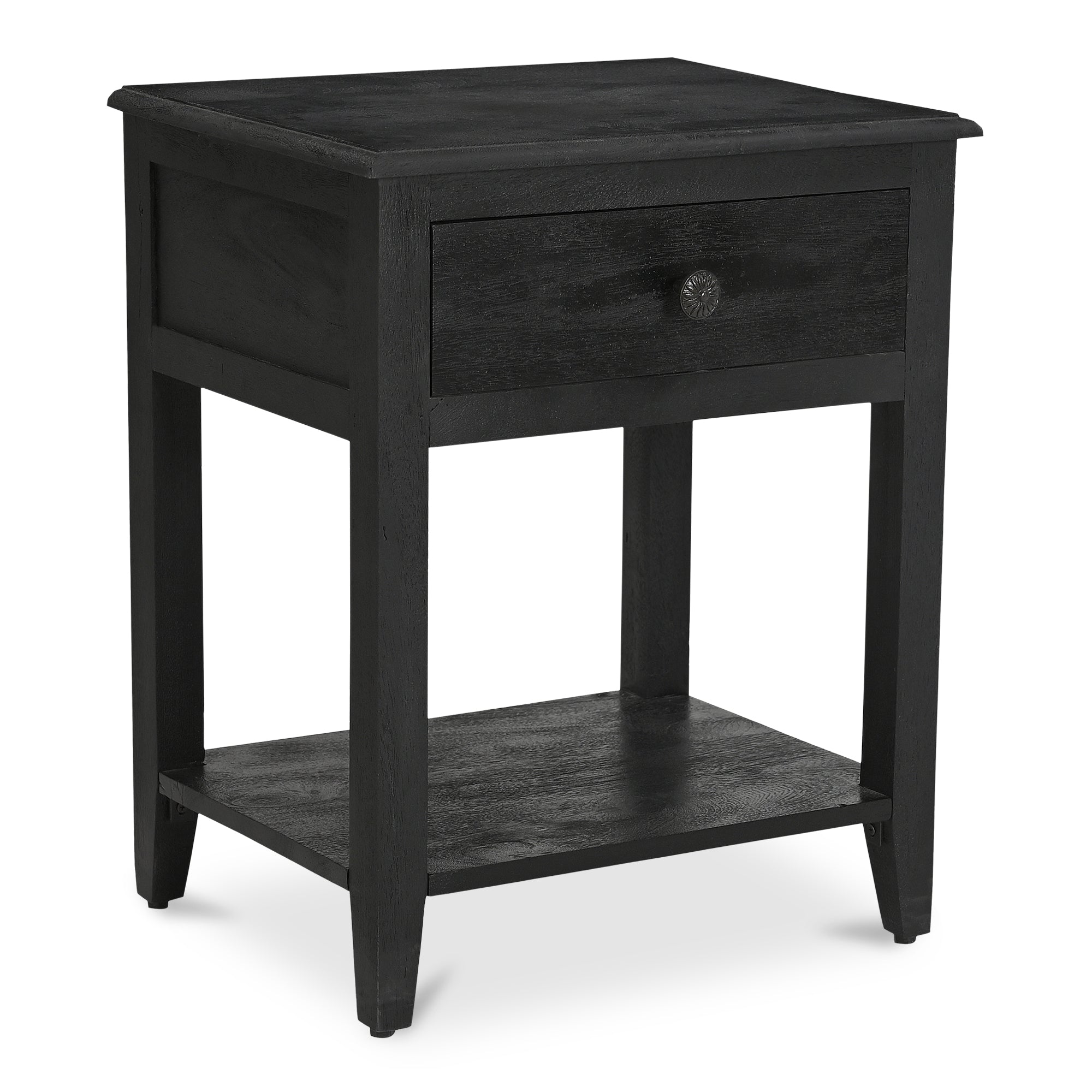 Corrine Nightstand Antique Black - Moes Home