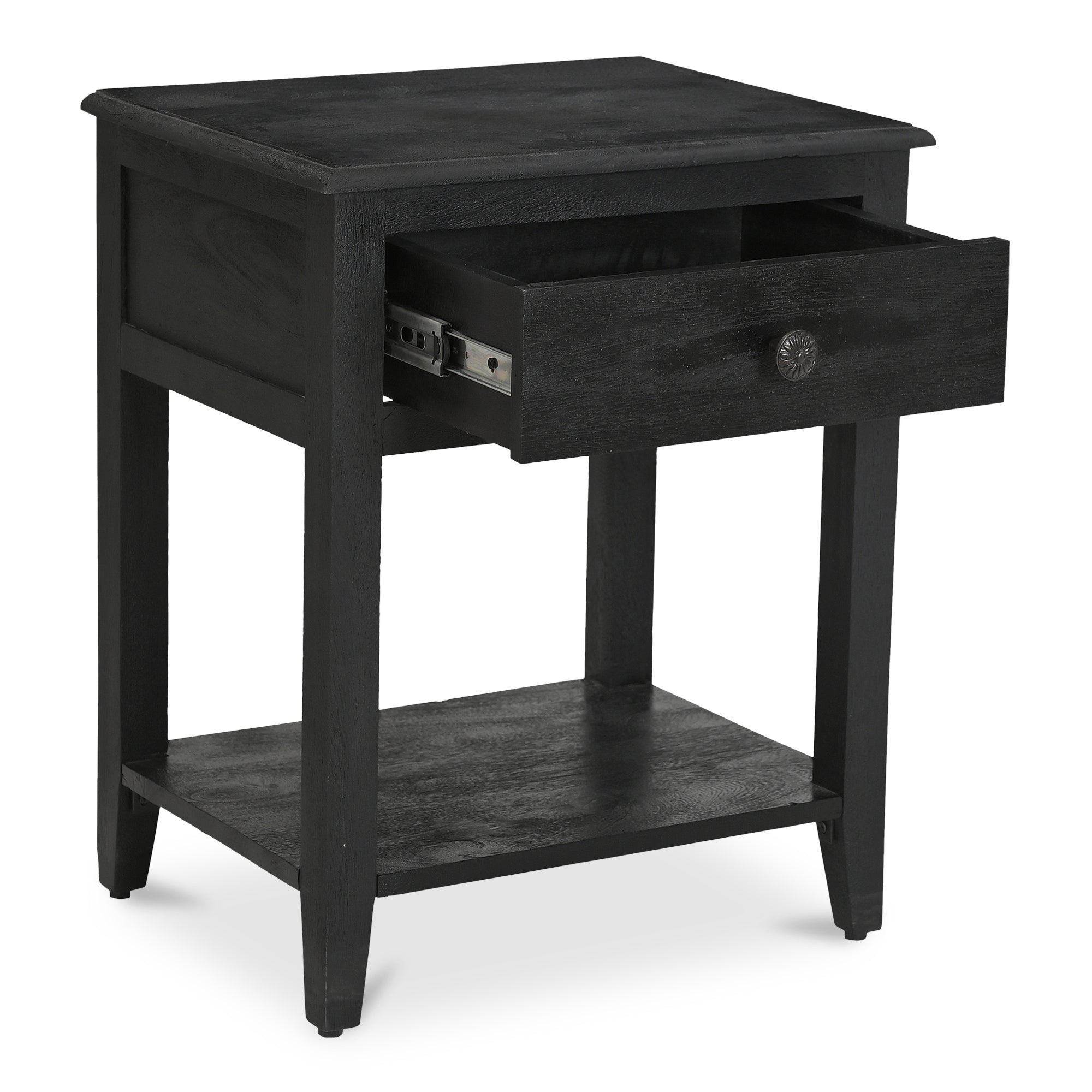 Corrine Nightstand Antique Black - Moes Home