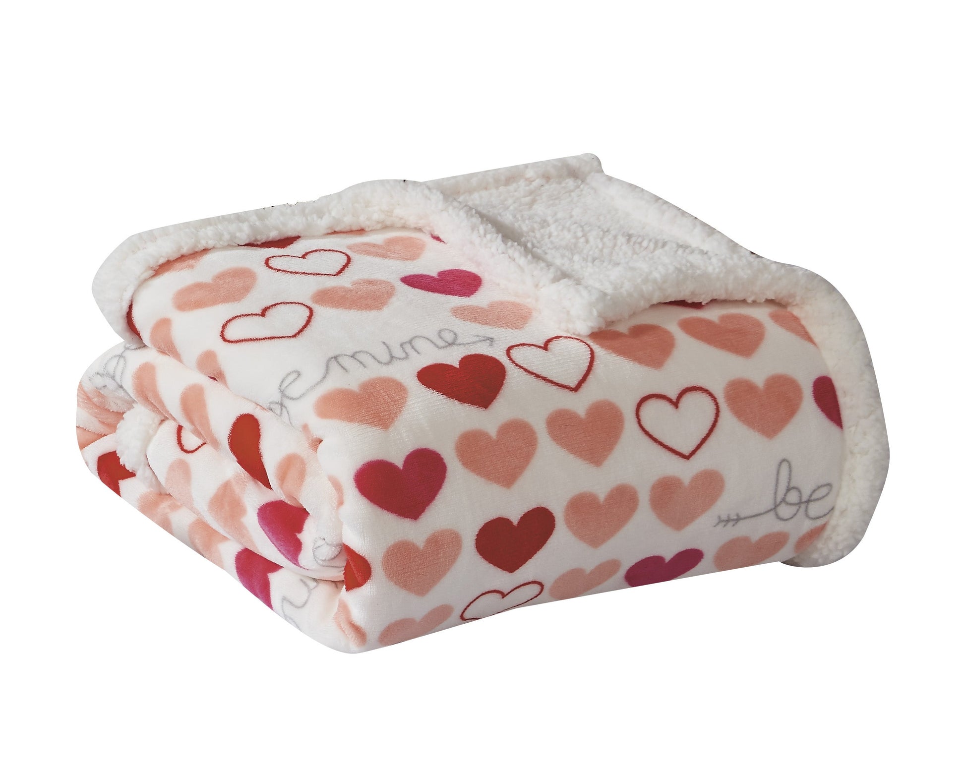 Decor&More Amor Eterno Be Mine Love Collection Valentine's Day Heart Ultra Plush Throw Blanket (50" x 60") - - Best Buy Furniture