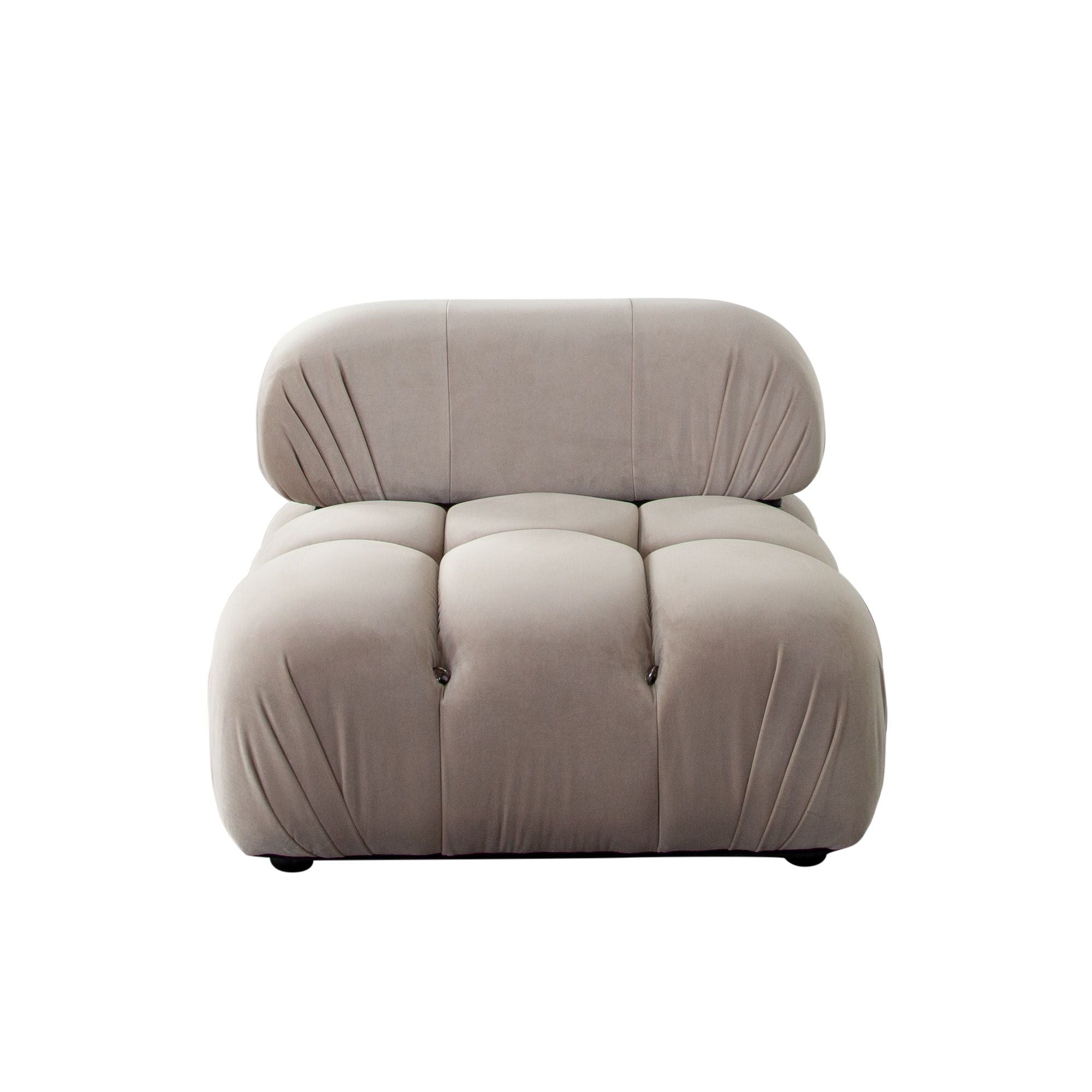 Paloma Armless Chair – Mink Tan Velvet