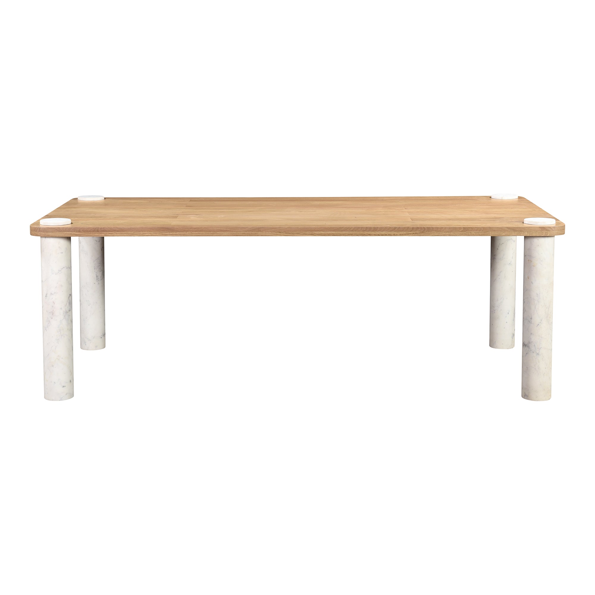 Century Dining Table Natural White Marble Leg - Moes Home