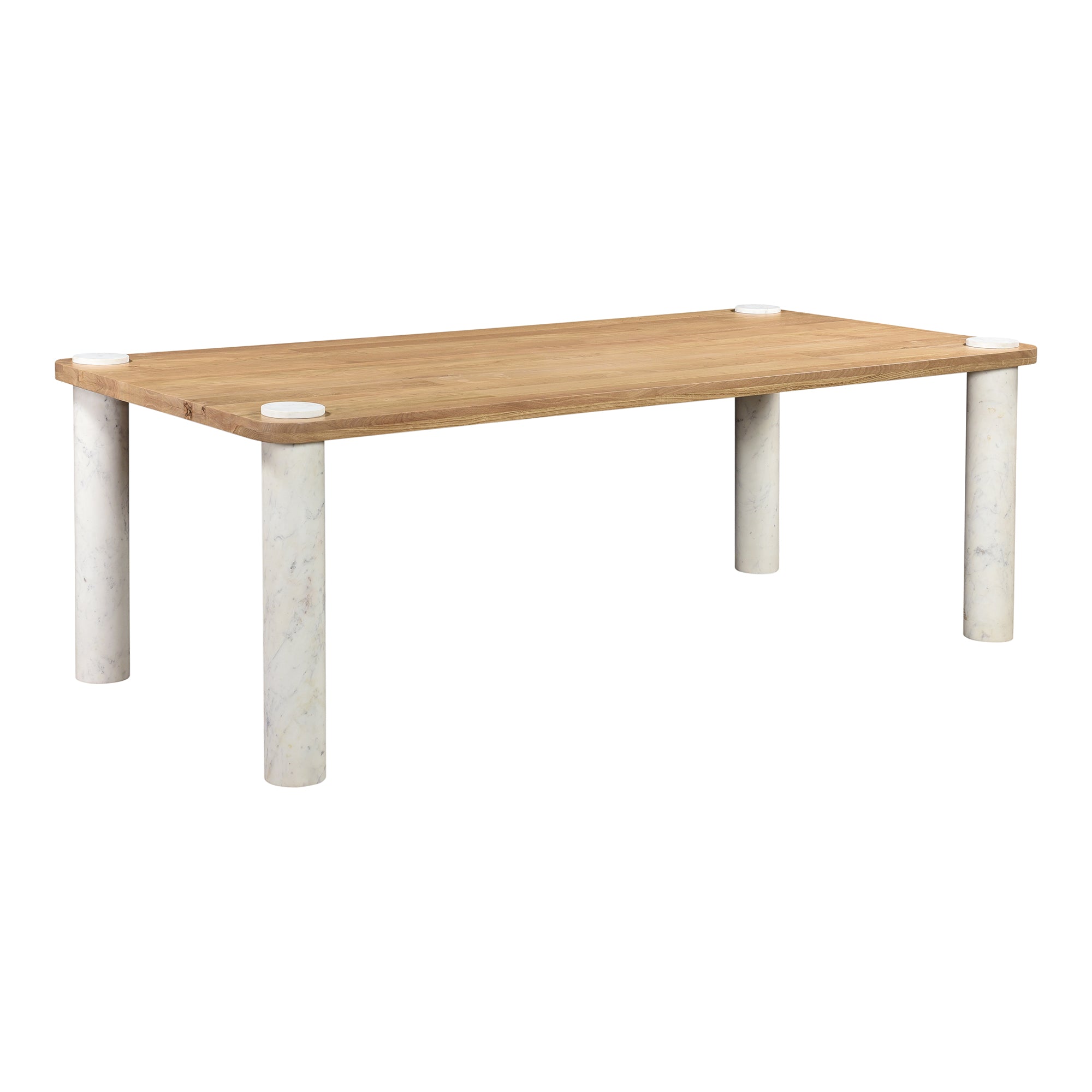 Century Dining Table Natural White Marble Leg - Moes Home