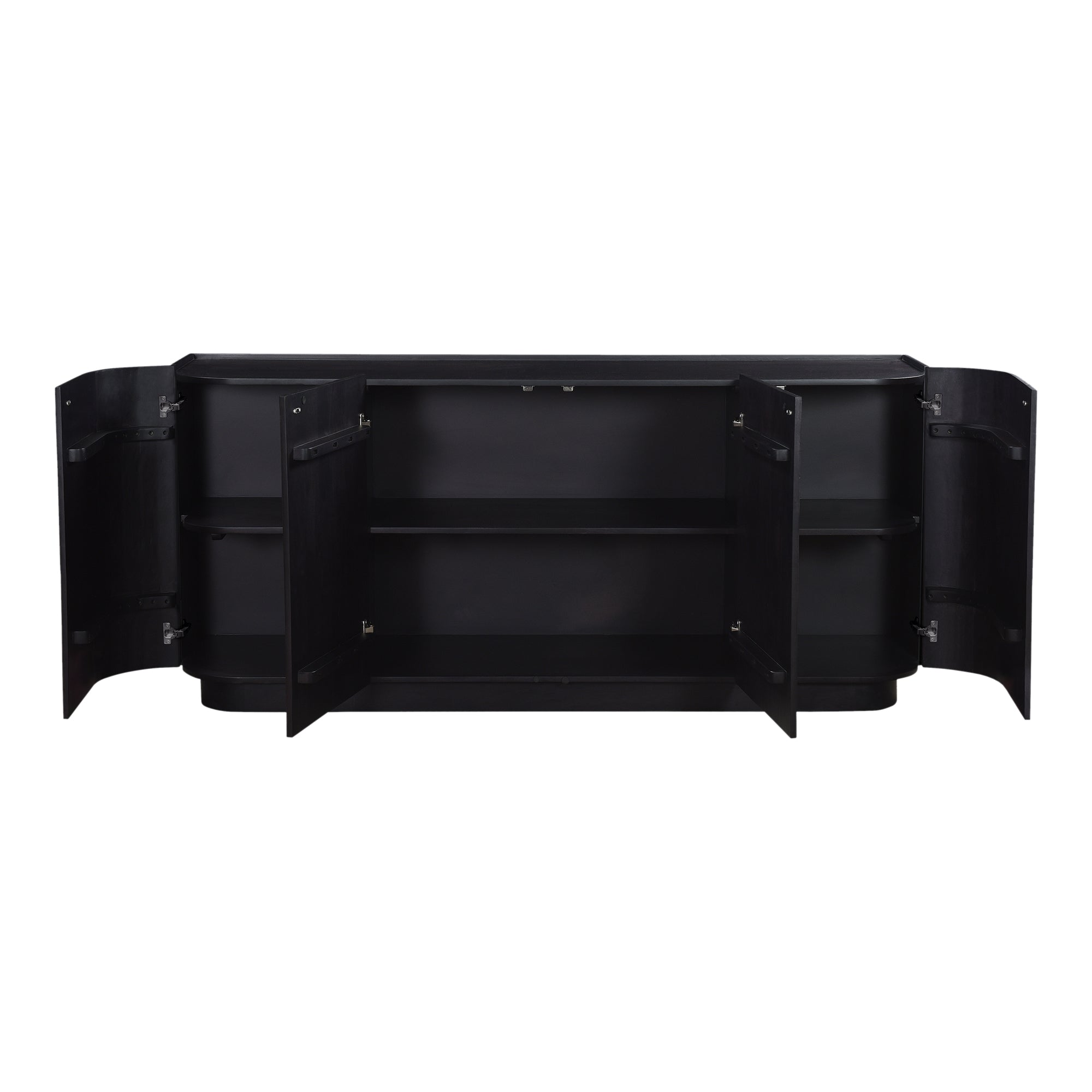 Povera 4 Door Sideboard Black - Moes Home