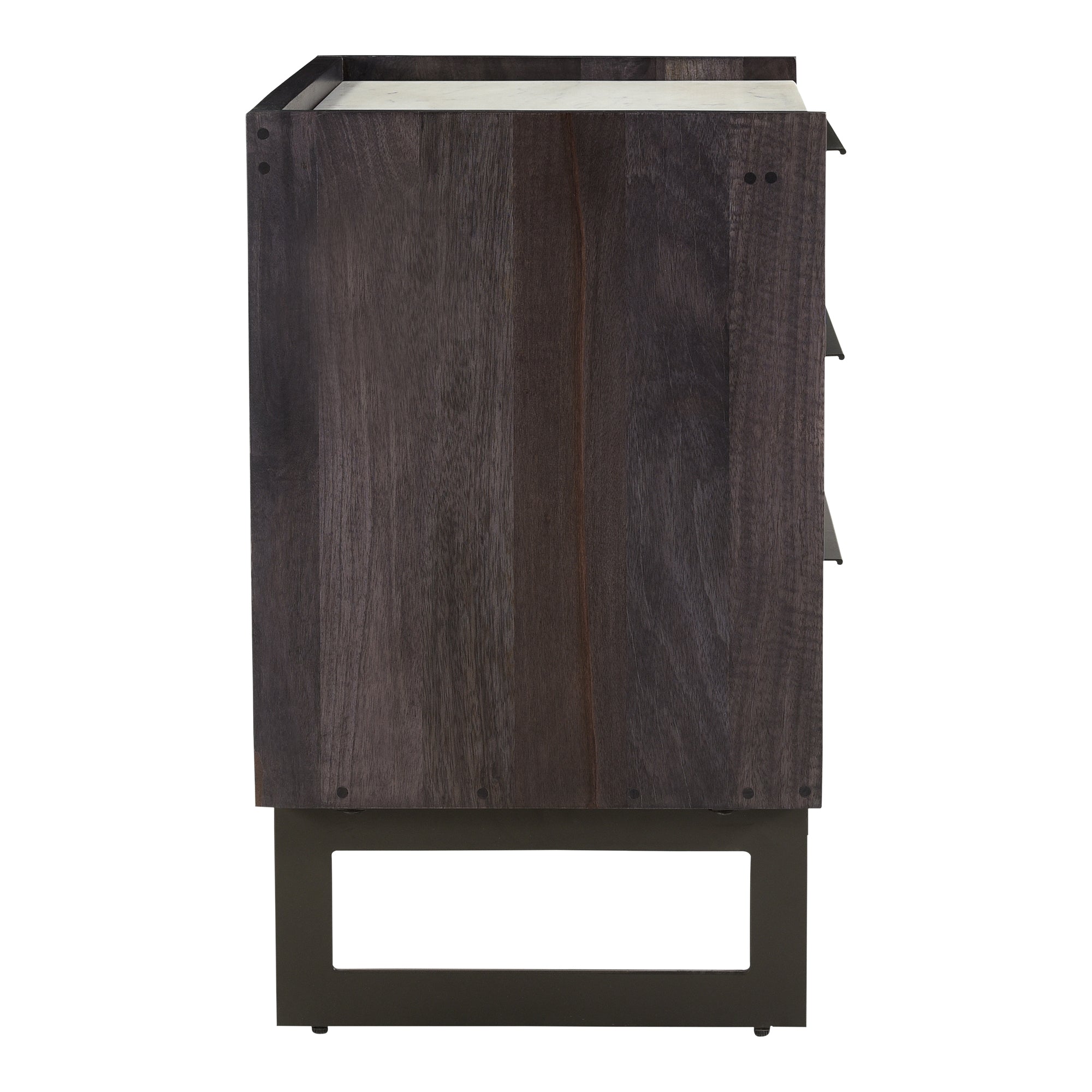 Paloma 3 Drawer Nightstand Charcoal Grey - Moes Home