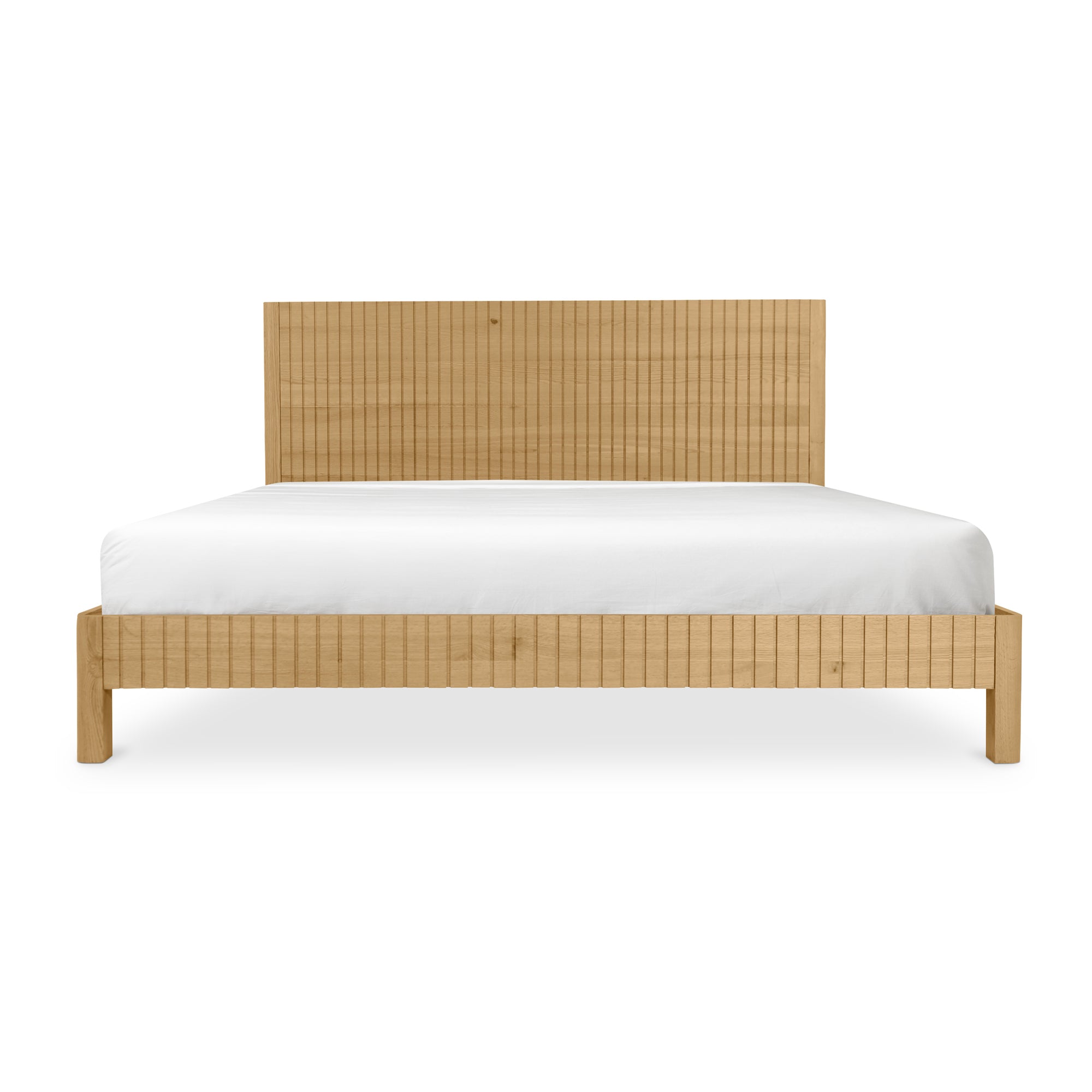 Povera Queen Bed Natural Oak - Moes Home