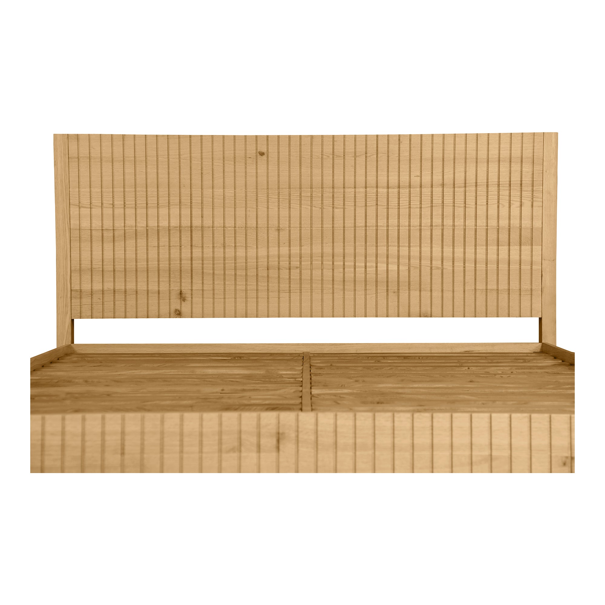 Povera Queen Bed Natural Oak - Moes Home