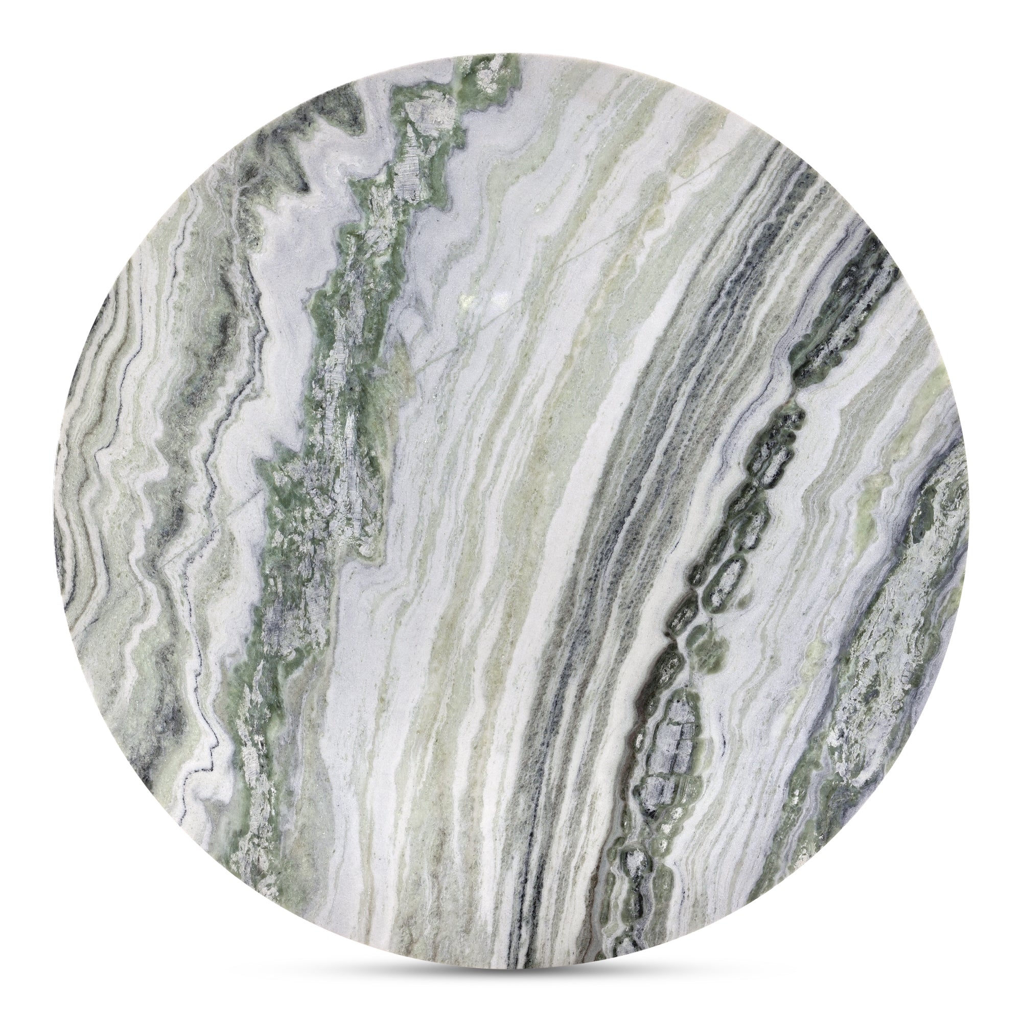 Celia Round Dining Table Green Onyx Marble