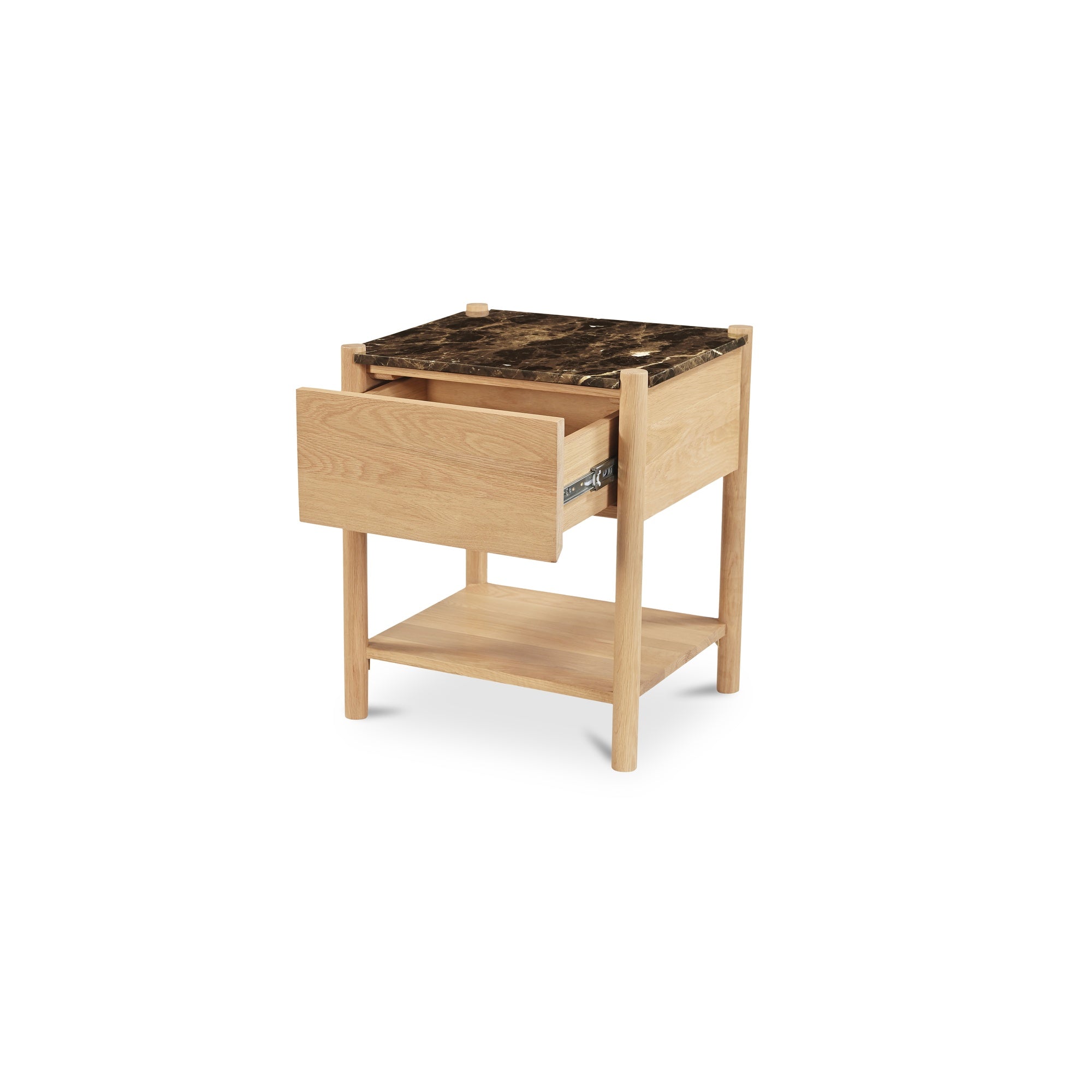 Elio Nightstand Dark Emperador Marble - Moes Home