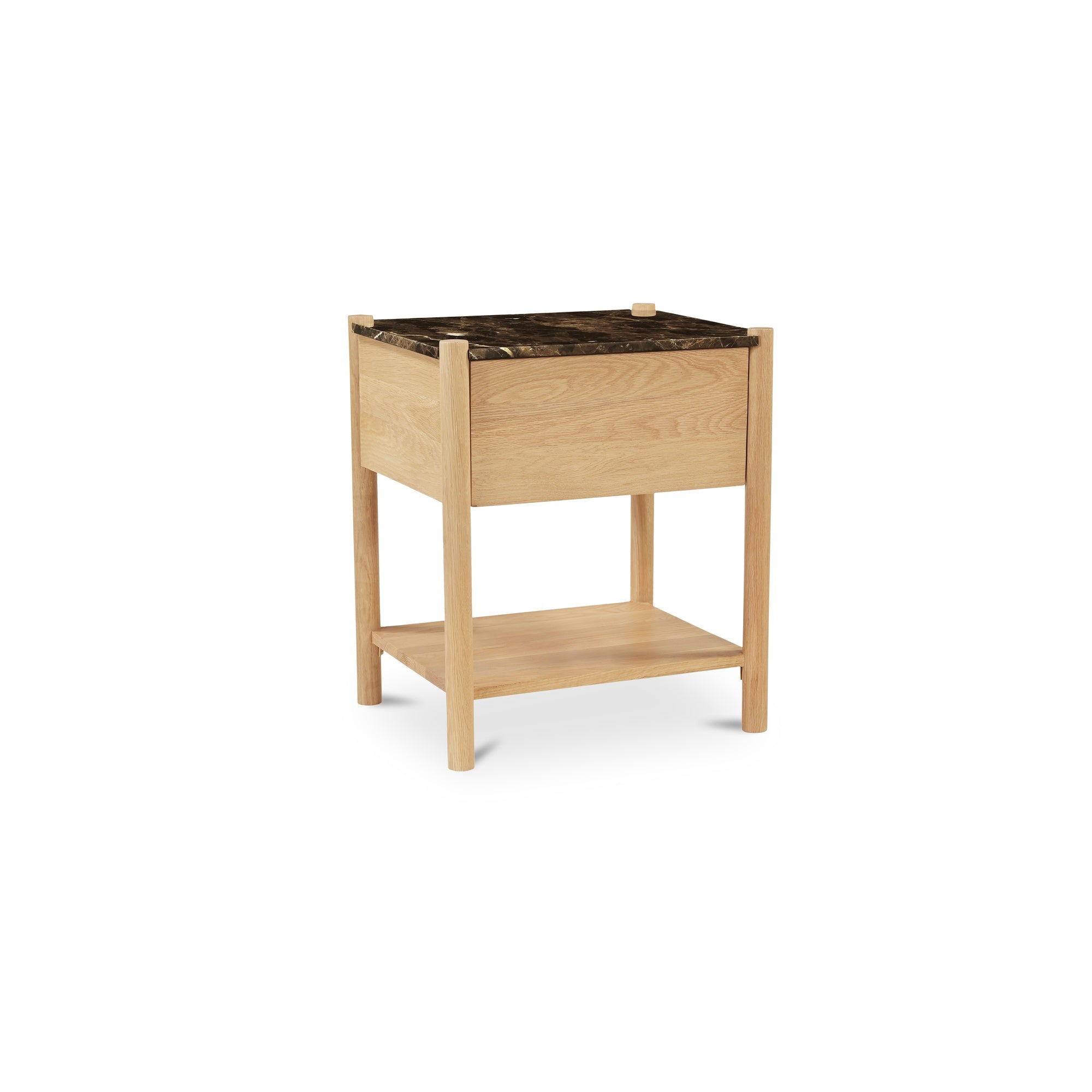 Elio Nightstand Dark Emperador Marble - Moes Home